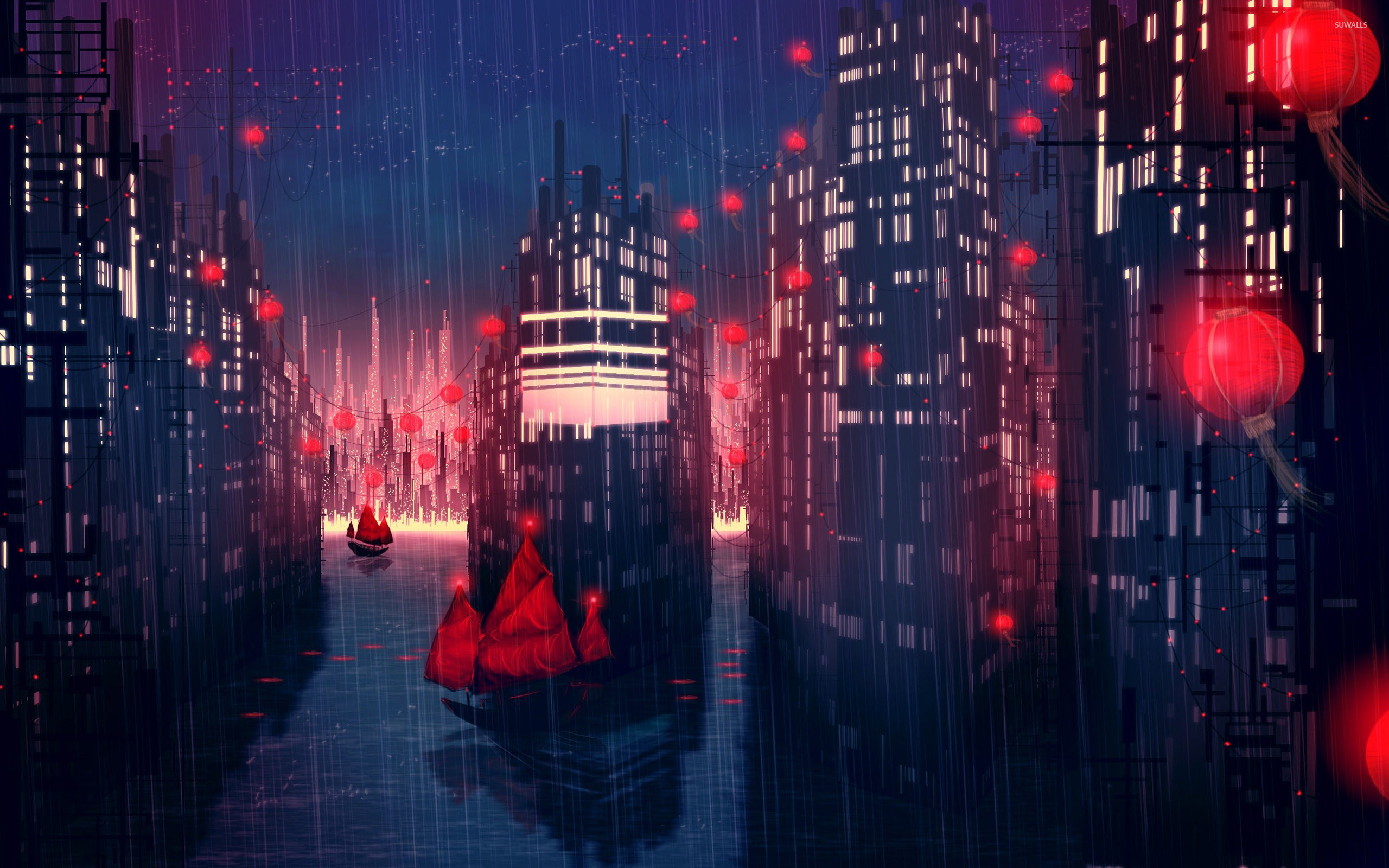 Rainy City Wallpapers