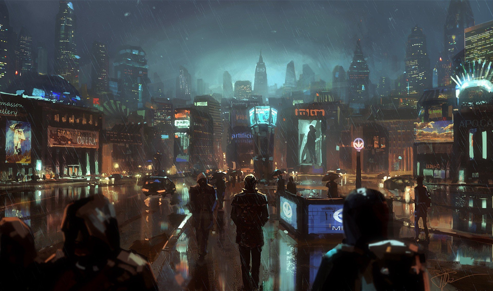 Rainy City Wallpapers