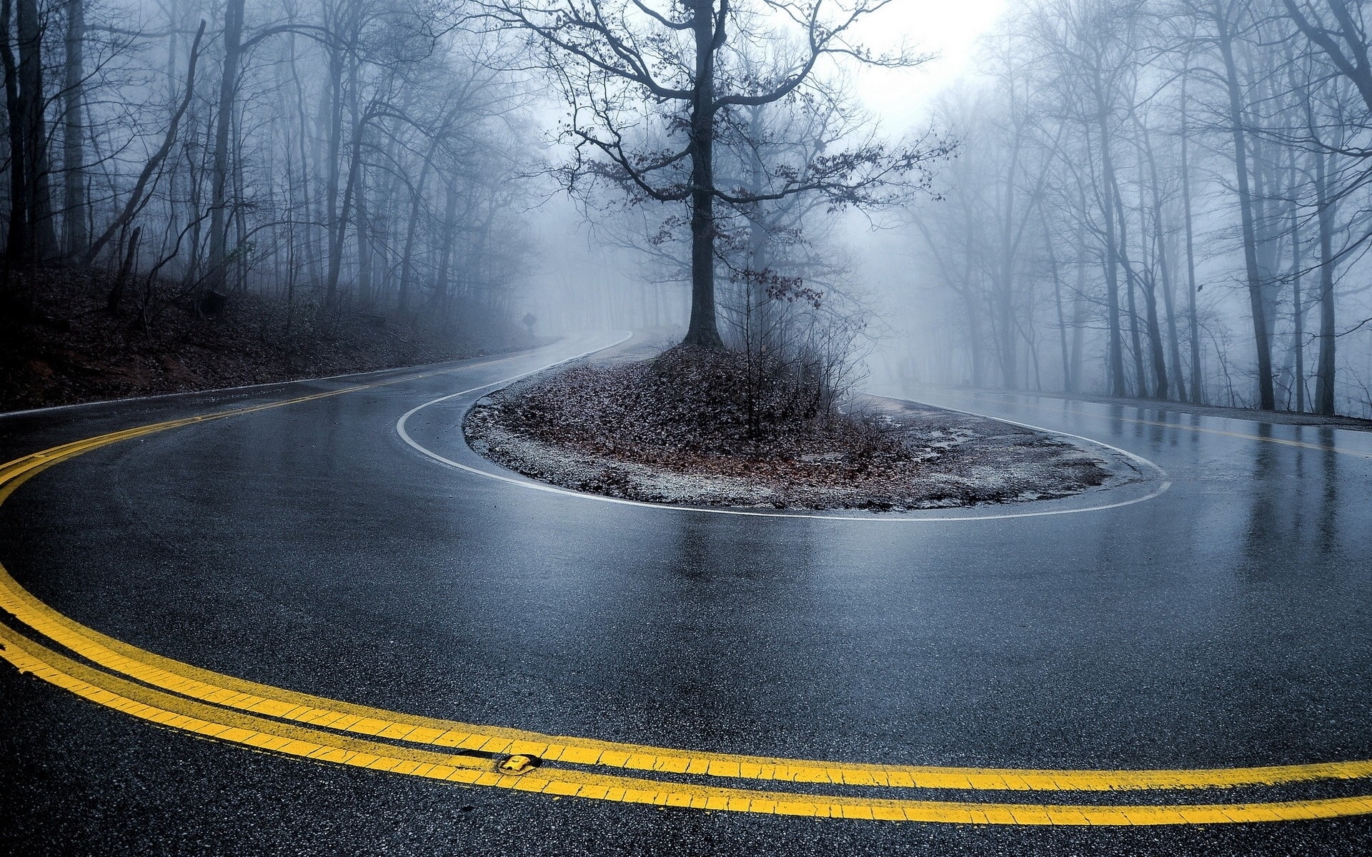 Rainy Road Wallpapers