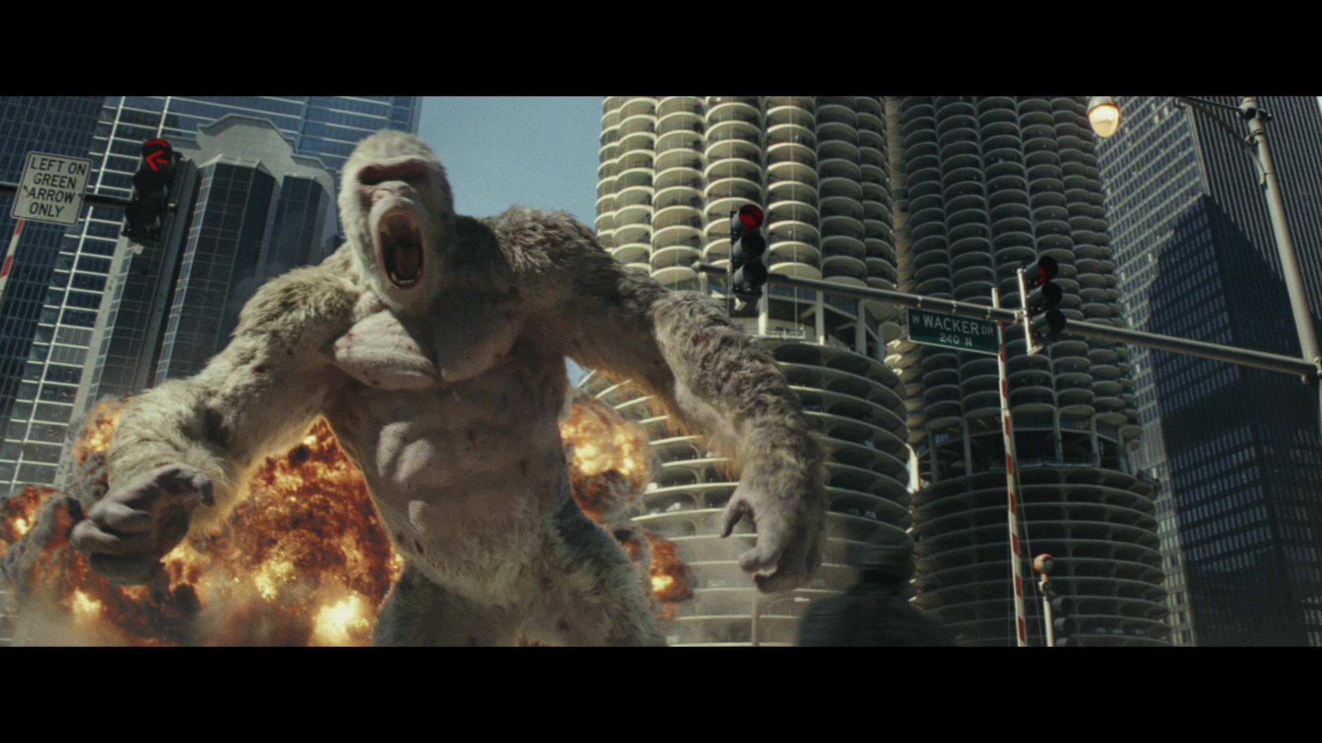 Rampage Dwayne Johnson, George The Giant Gorilla And Dinosaur Wallpapers