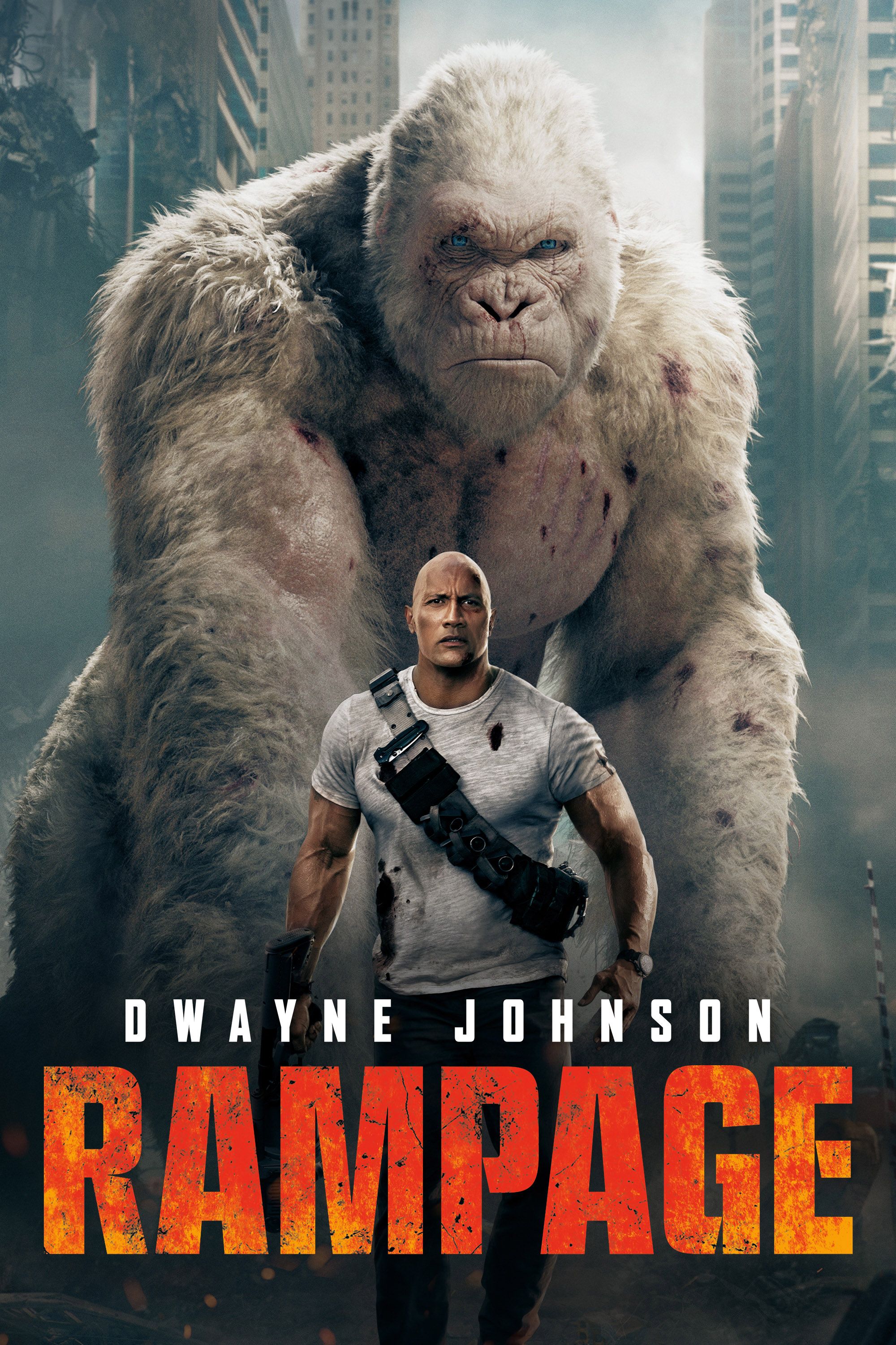 Rampage Dwayne Johnson, George The Giant Gorilla And Dinosaur Wallpapers