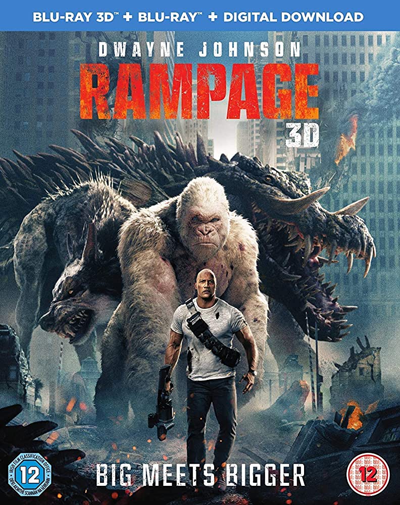 Rampage Dwayne Johnson, George The Giant Gorilla And Dinosaur Wallpapers