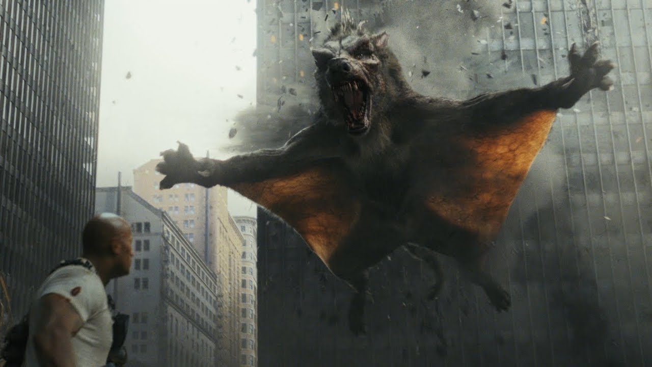 Rampage Dwayne Johnson, George The Giant Gorilla And Dinosaur Wallpapers