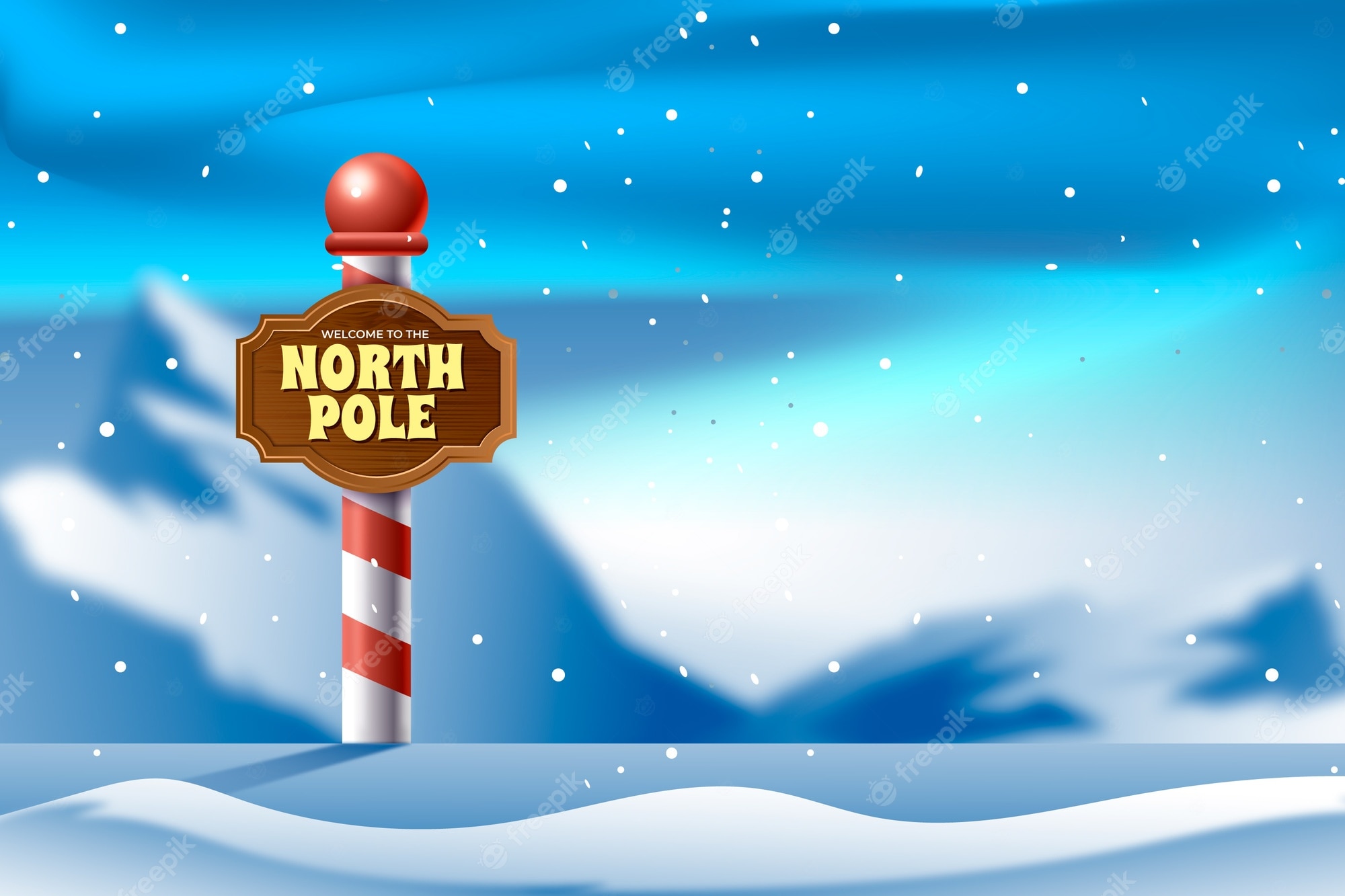 Real North Pole Background