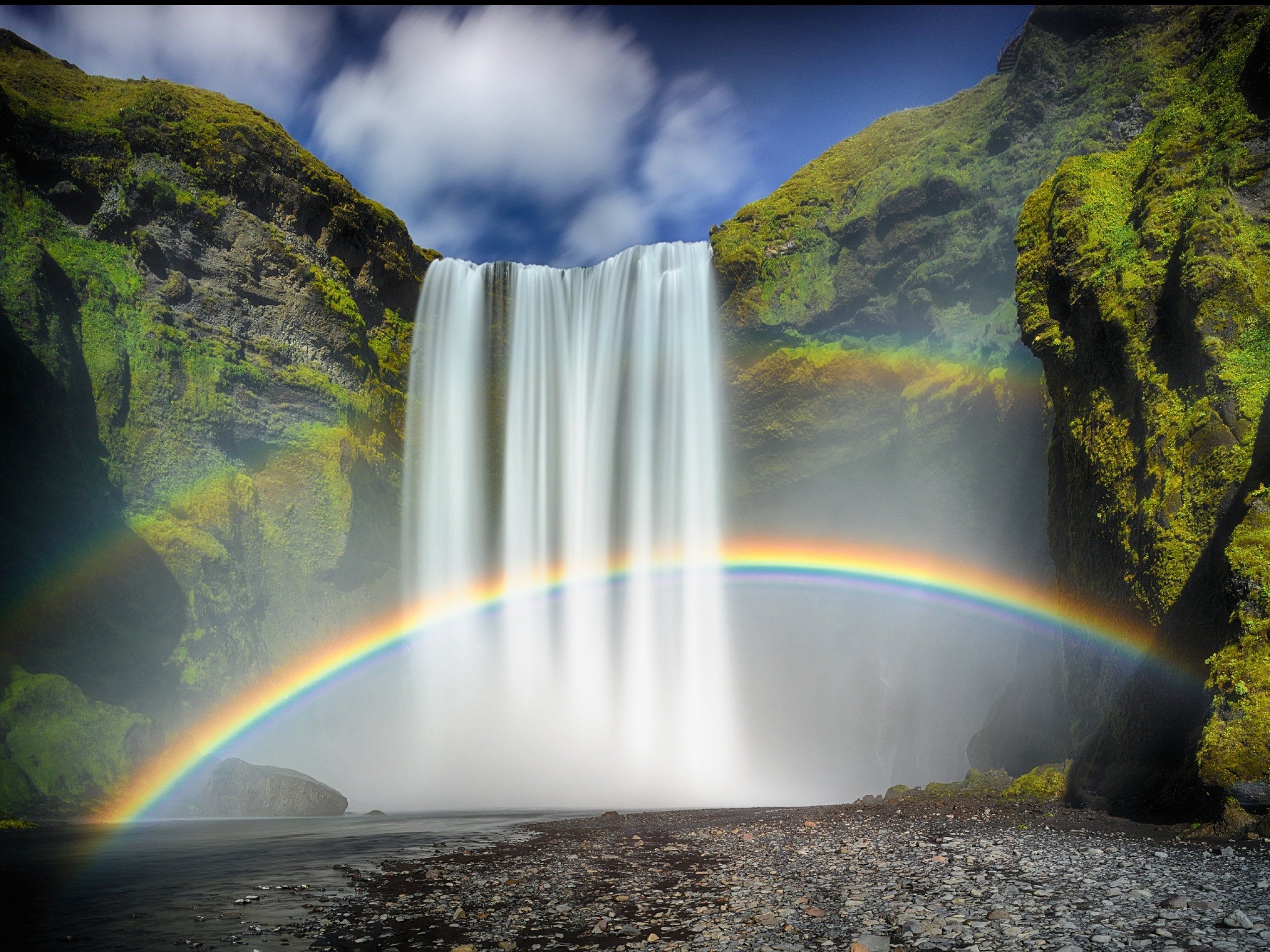 Real Rainbow Beautiful Waterfalls Wallpapers