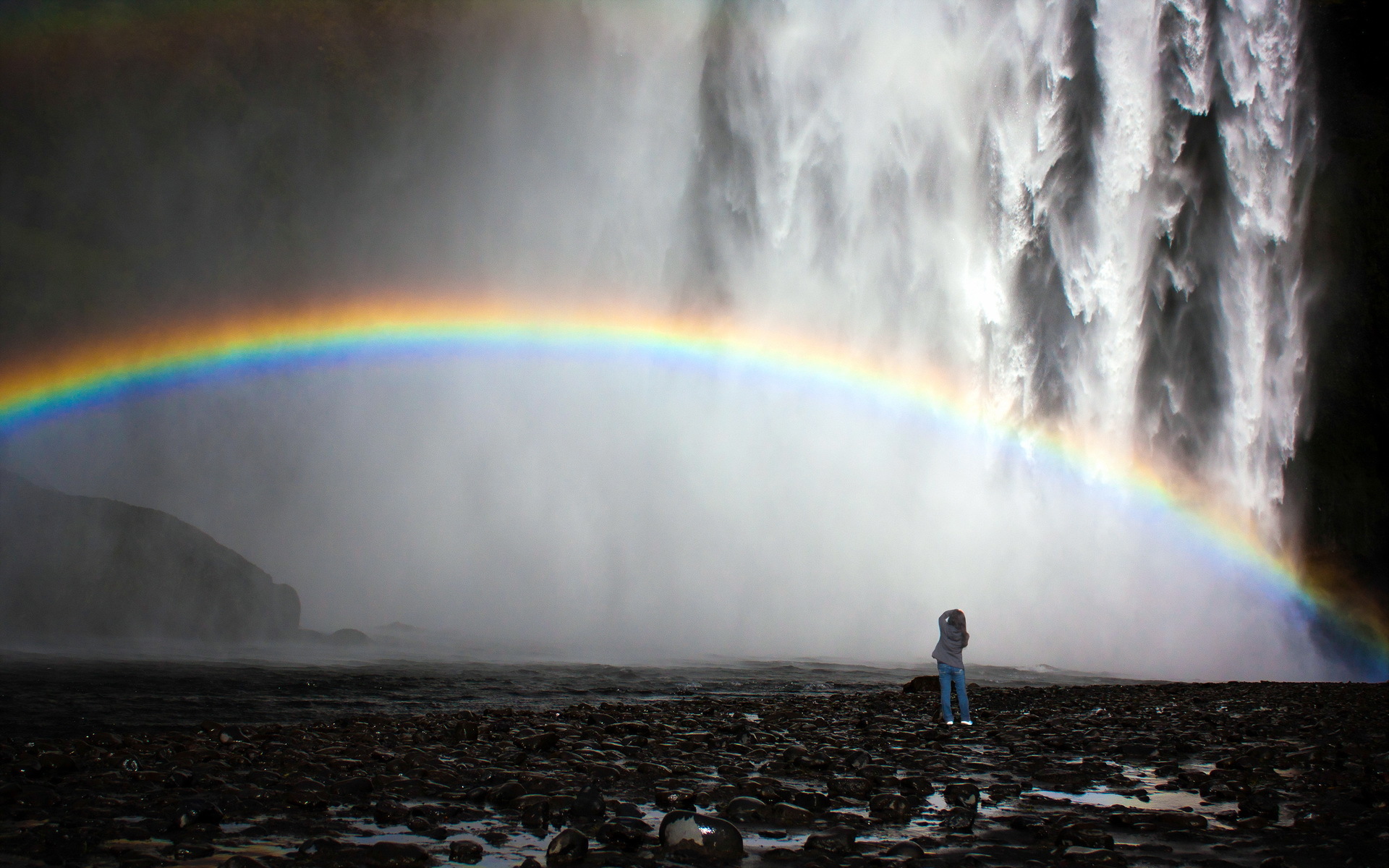 Real Rainbow Beautiful Waterfalls Wallpapers