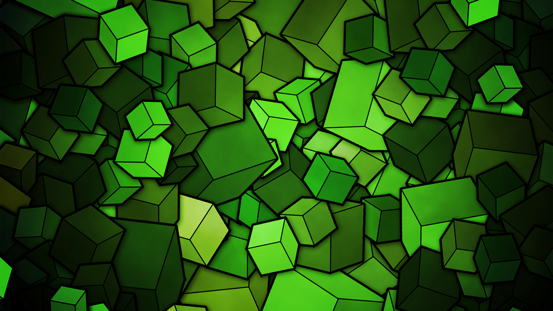 Red, Green And Blue 3D Colored Squares Wallpapers