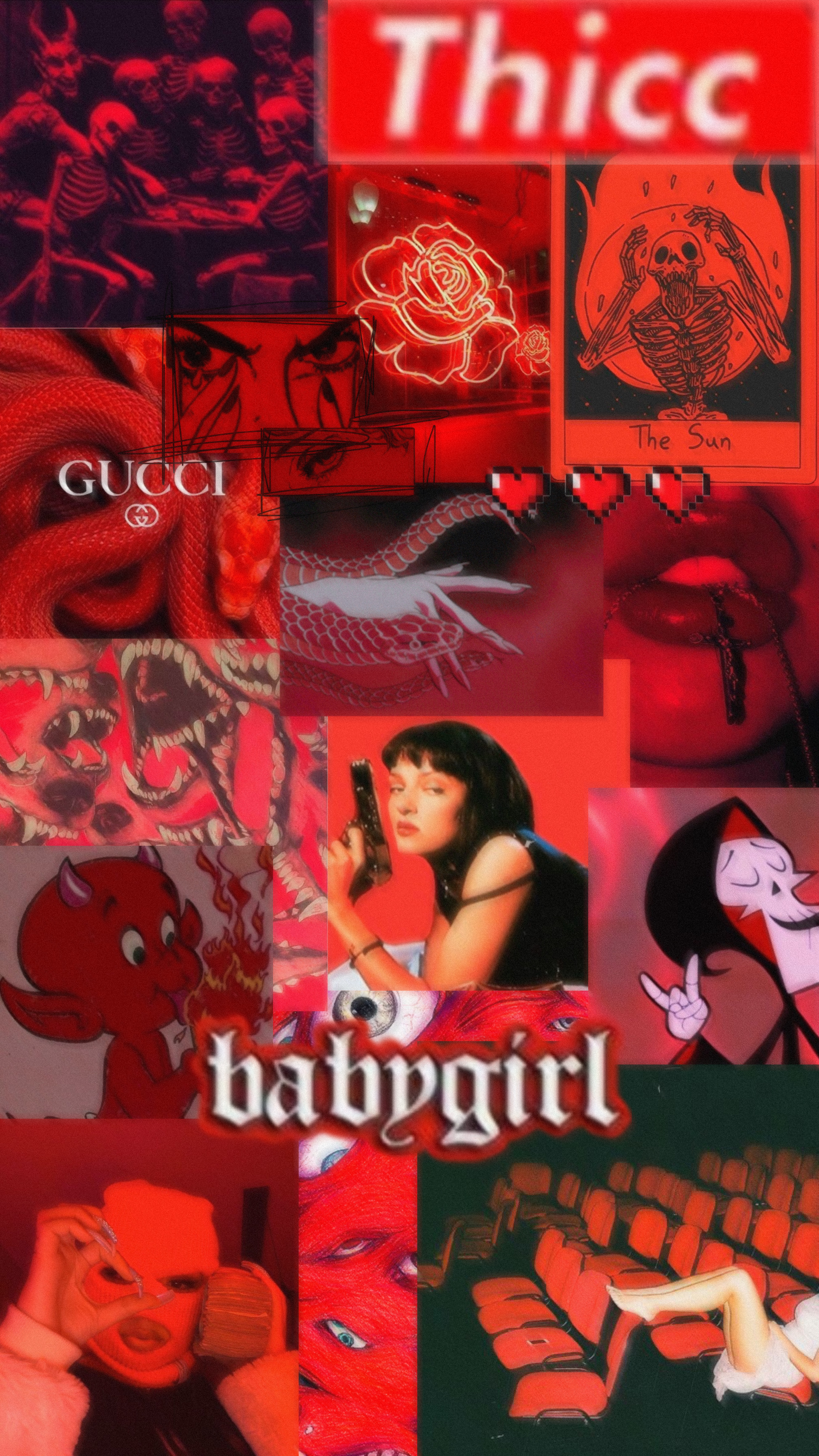 Red Aesthetic Baddie Wallpapers