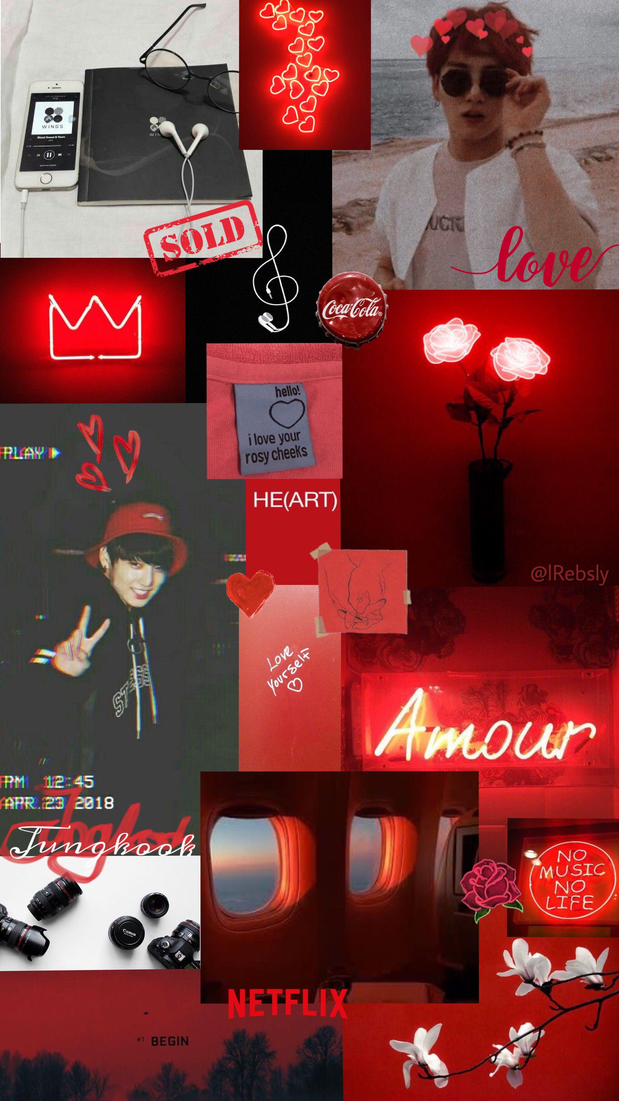 Red Aesthetic Bts Wallpapers