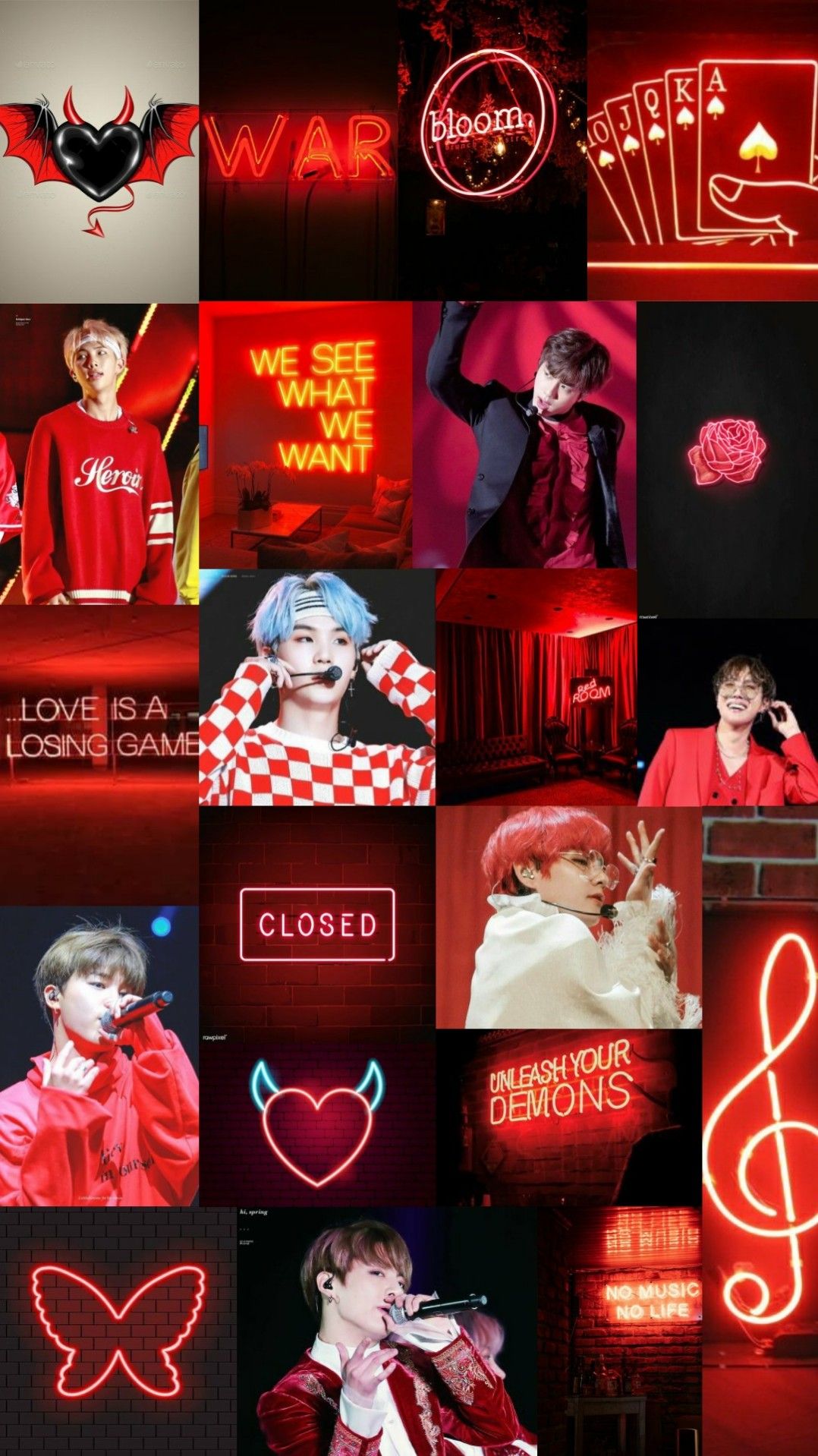 Red Aesthetic Bts Wallpapers