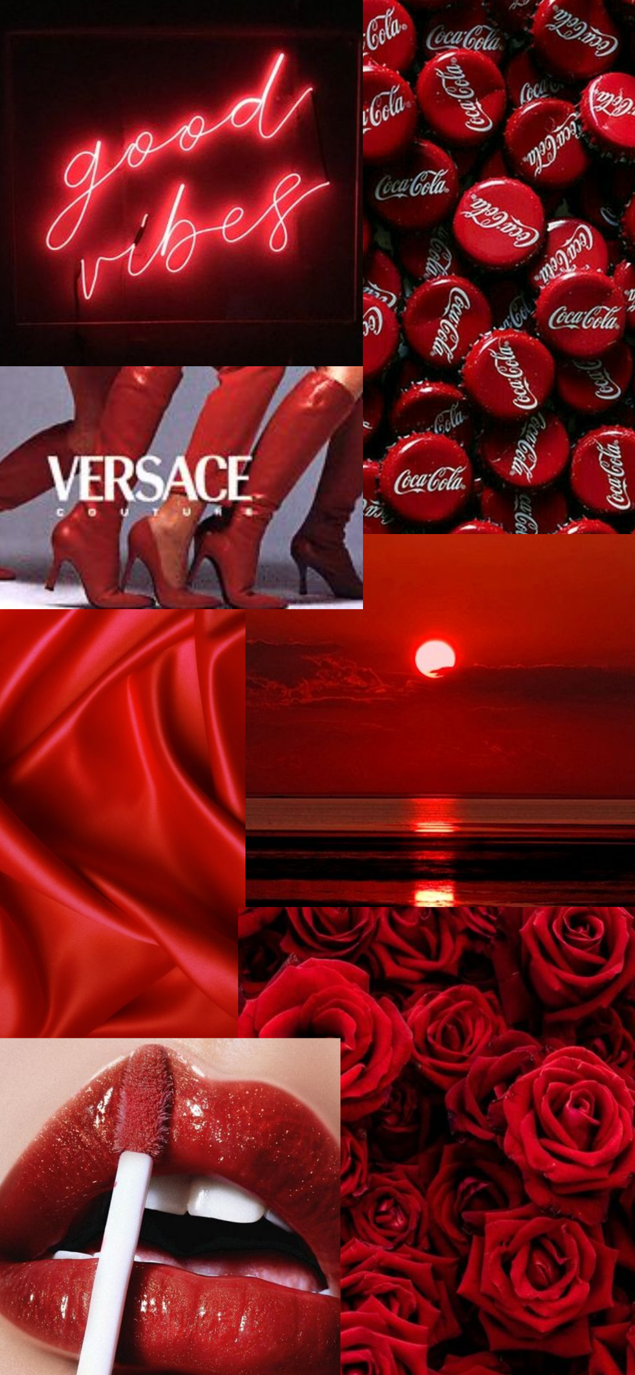 Red Aesthetic Collage Wallpapers