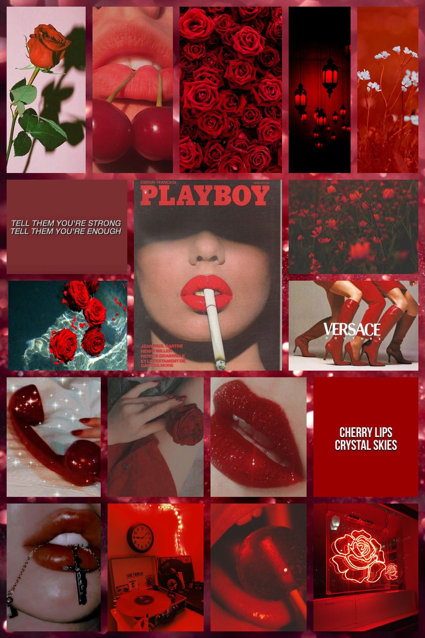 Red Aesthetic Collage Wallpapers