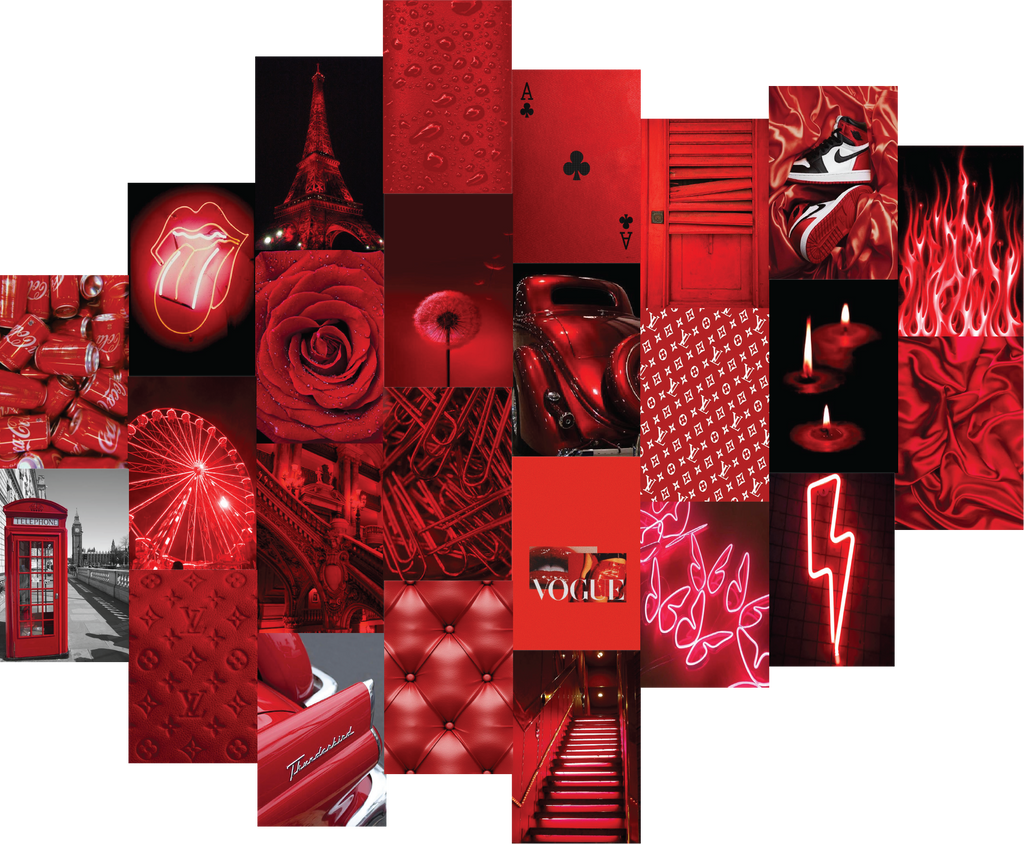 Red Aesthetic Collage Wallpapers