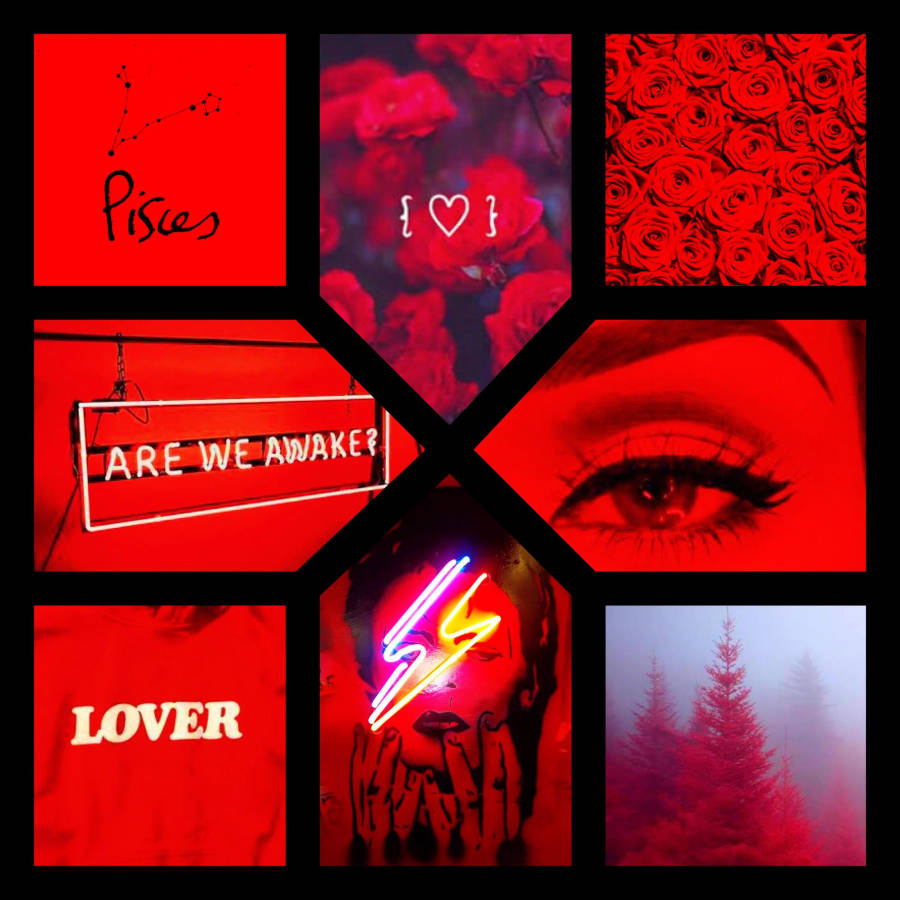 Red Aesthetic Collage Wallpapers