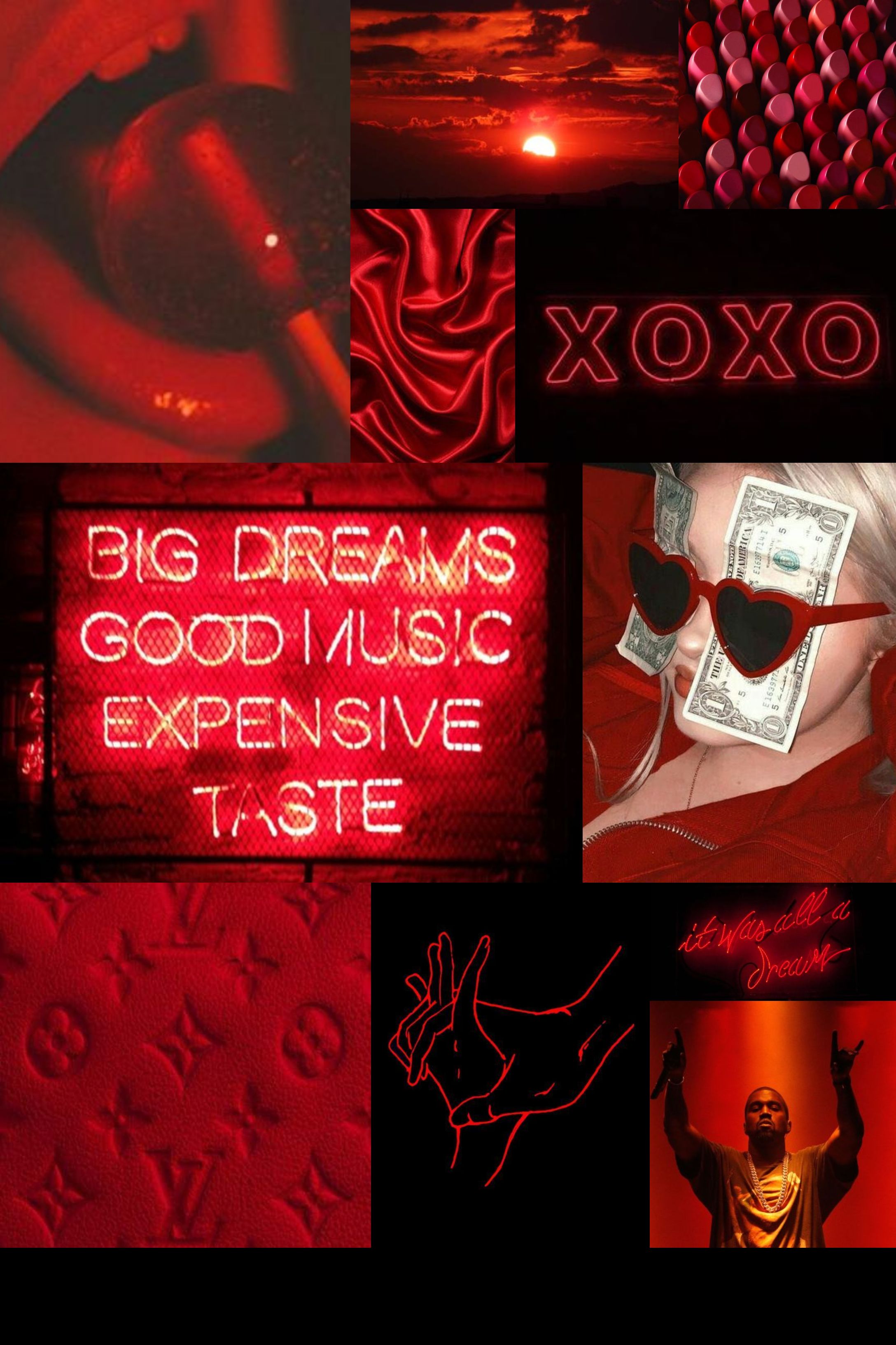 Red Aesthetic Collage Wallpapers