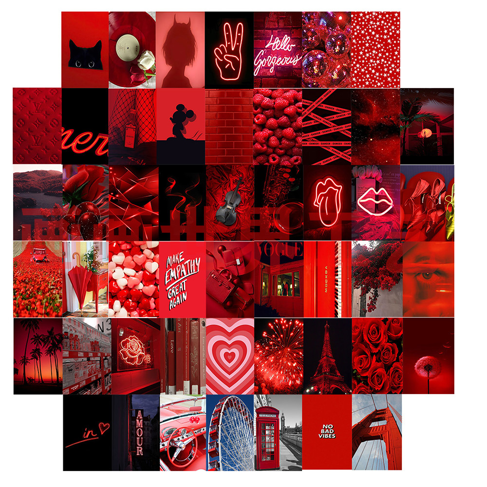 Red Aesthetic Collage Wallpapers