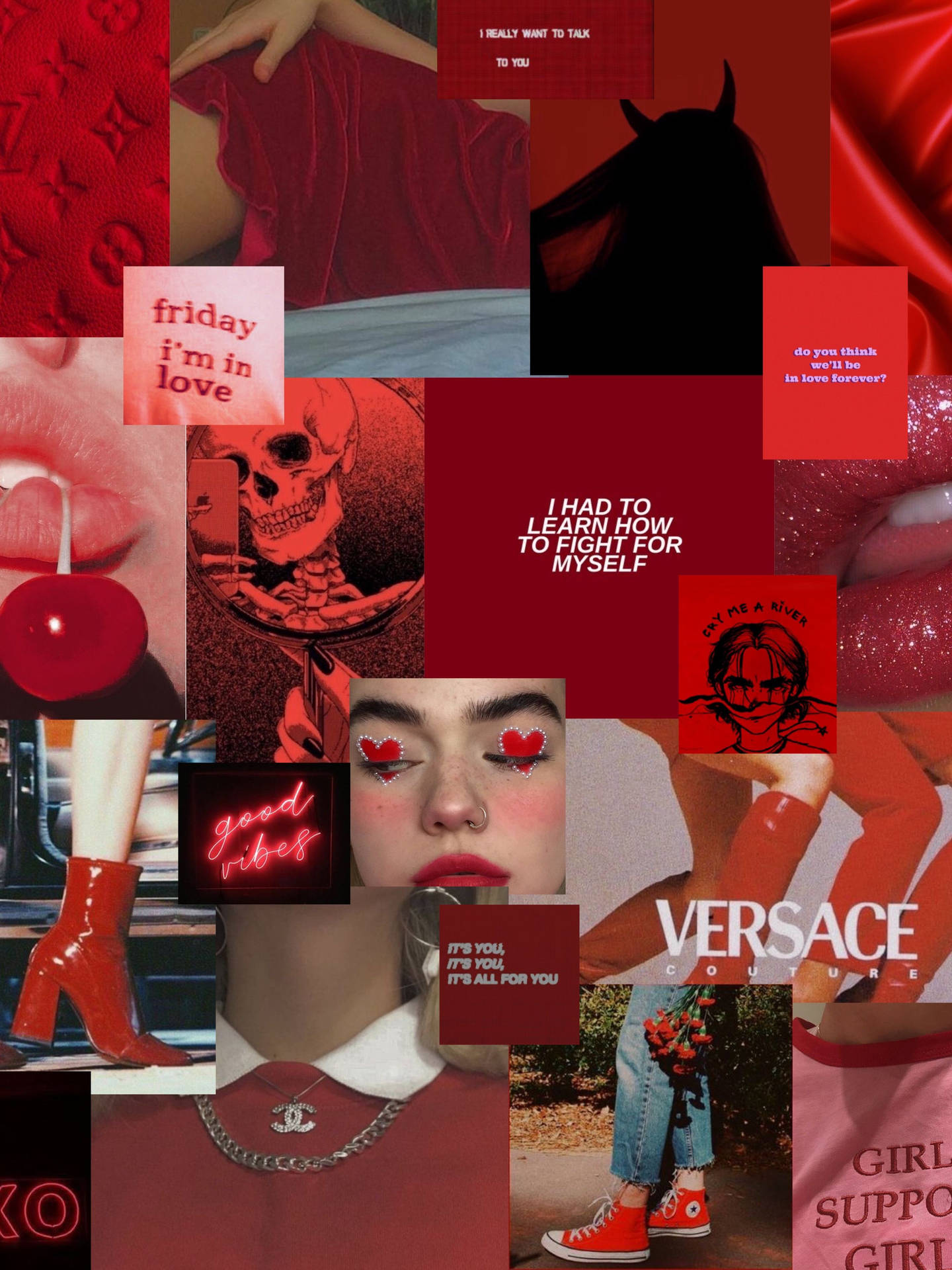 Red Aesthetic Tumblr Girl Wallpapers