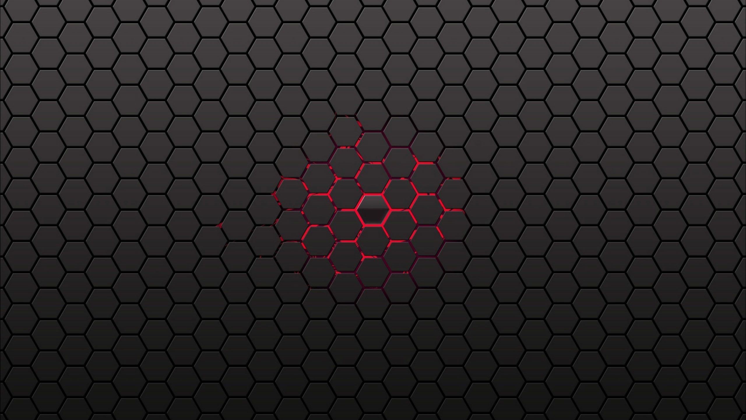 Red And Black Hexagon Wallpapers