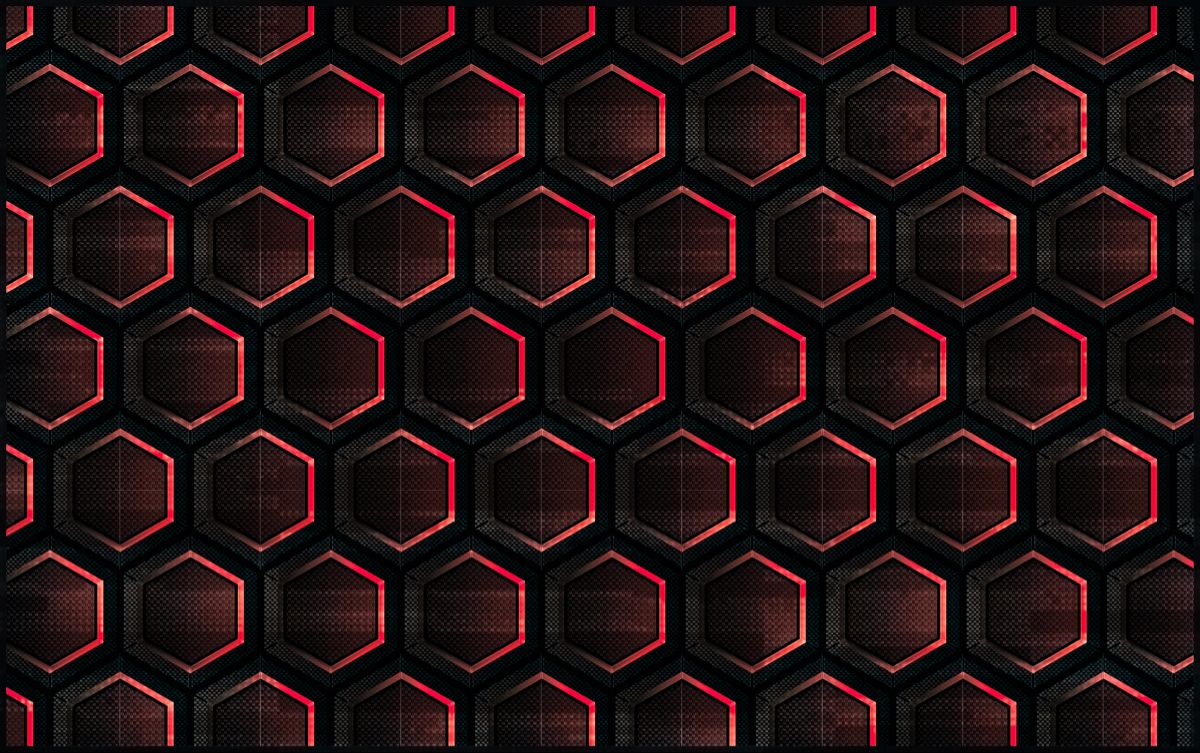 Red And Black Hexagon Wallpapers
