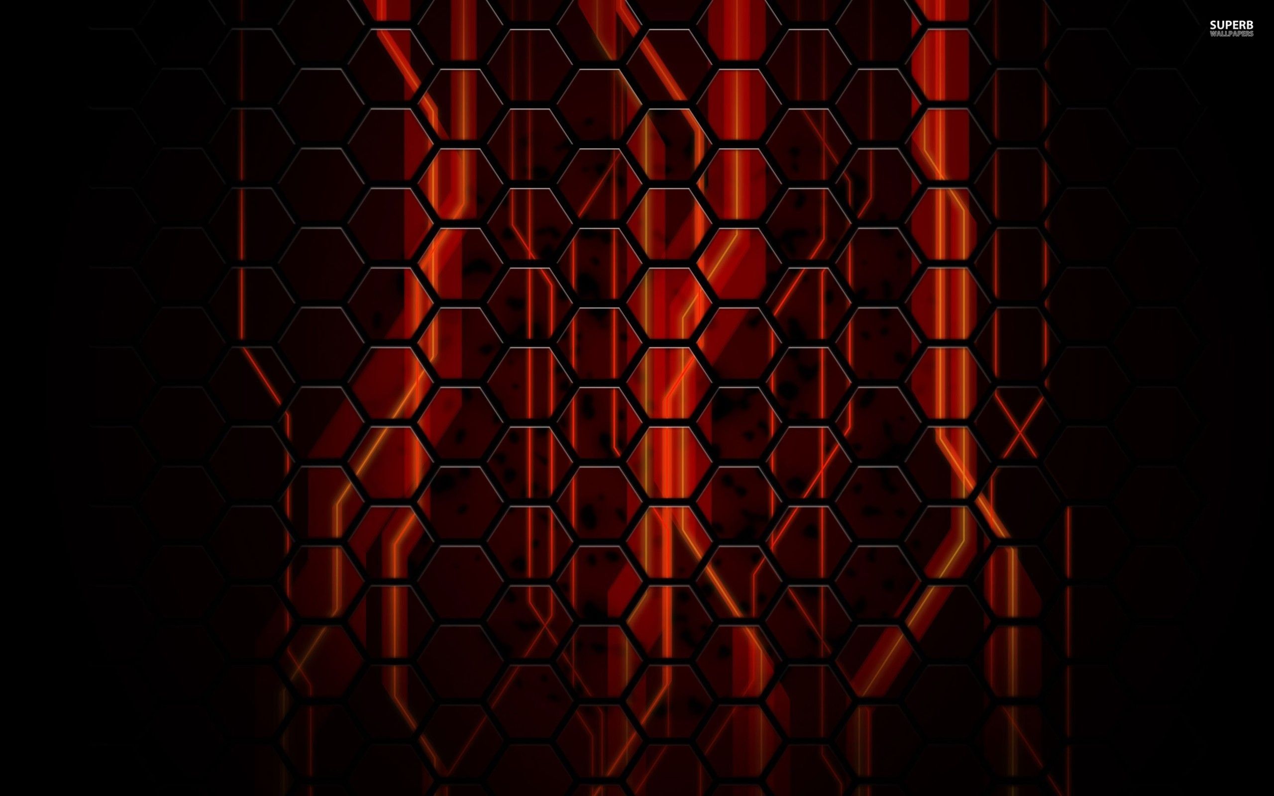 Red And Black Hexagon Wallpapers