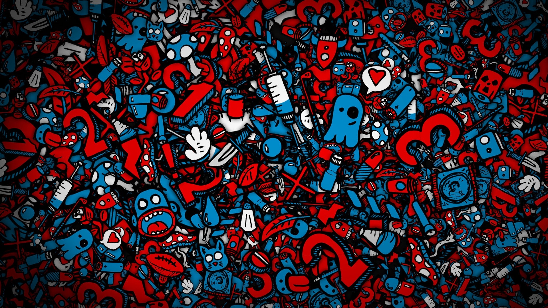 Red And Blue 3D Wallpapers