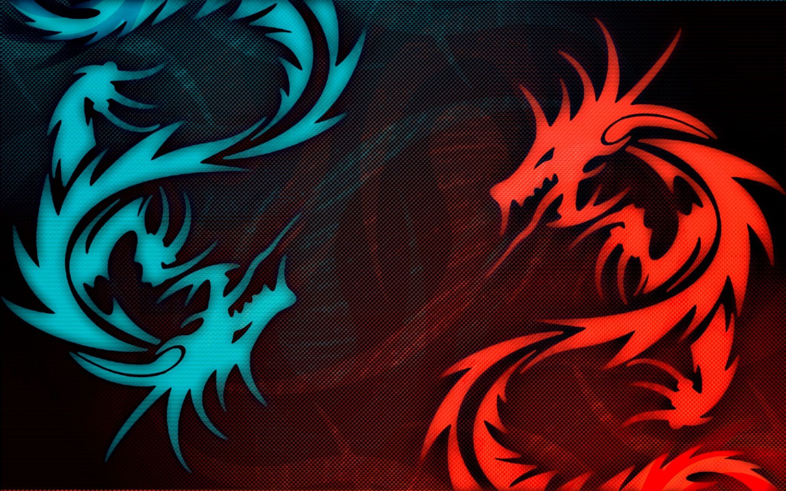 Red And Blue Dragon Wallpapers