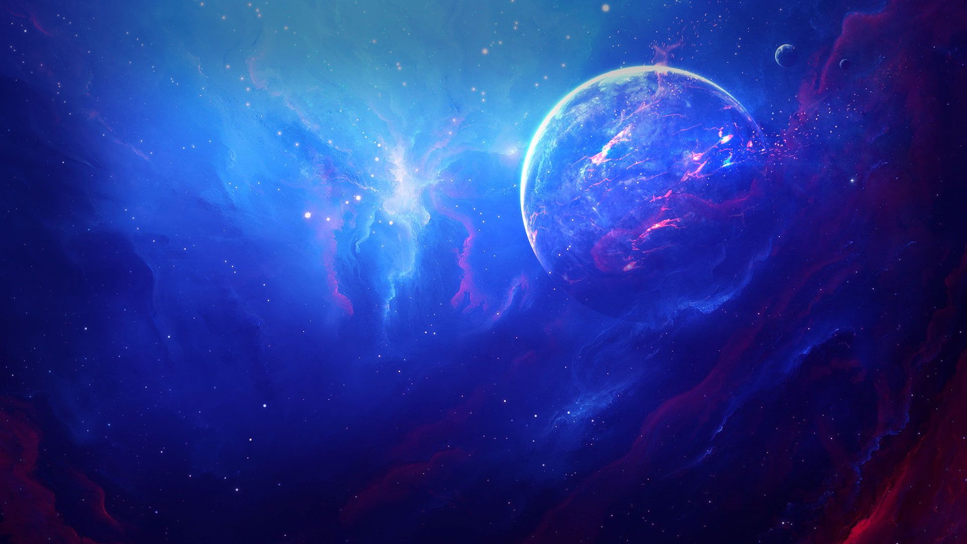 Red And Blue Galaxy Wallpapers