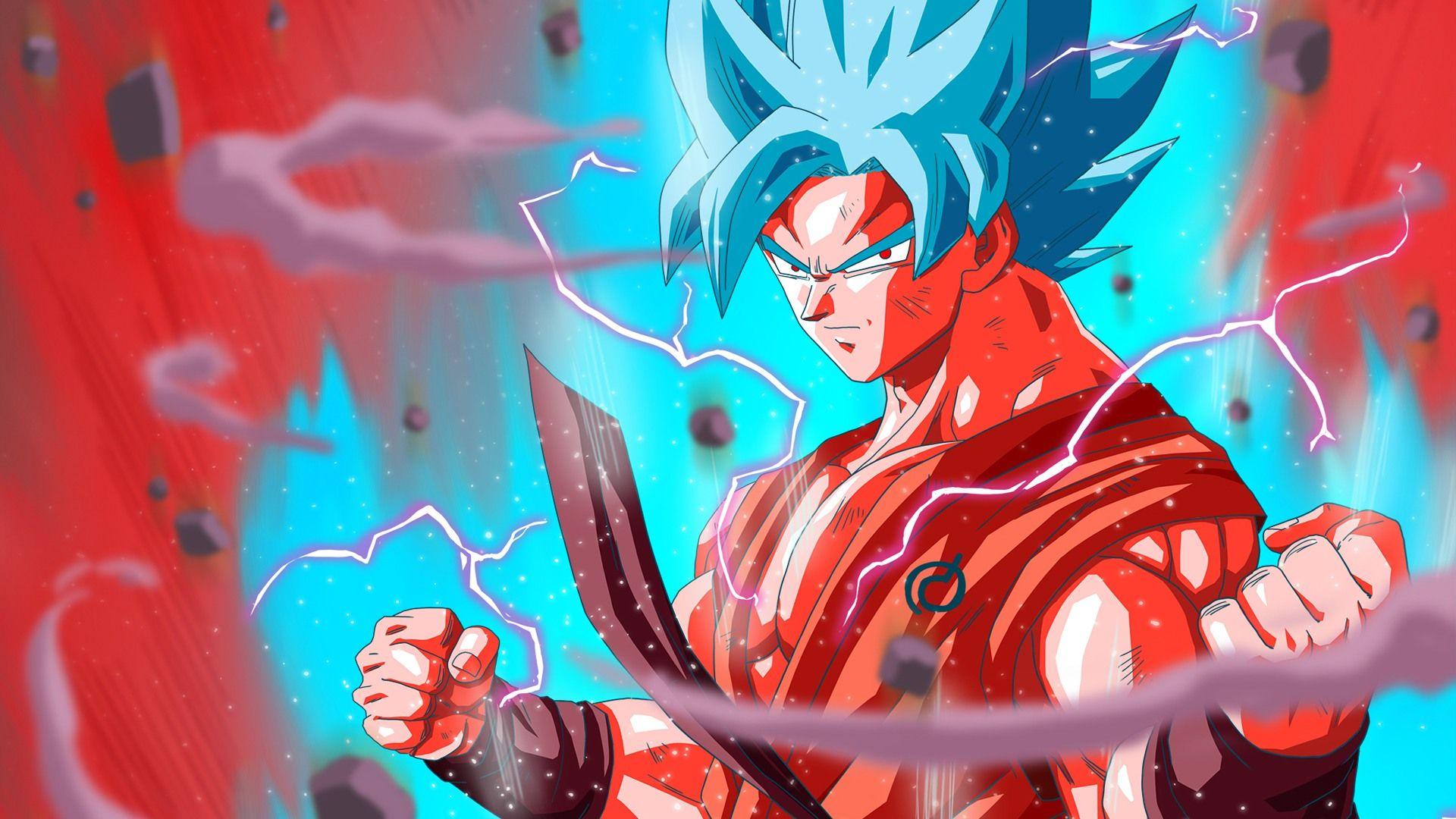 Red And Blue Goku Wallpapers