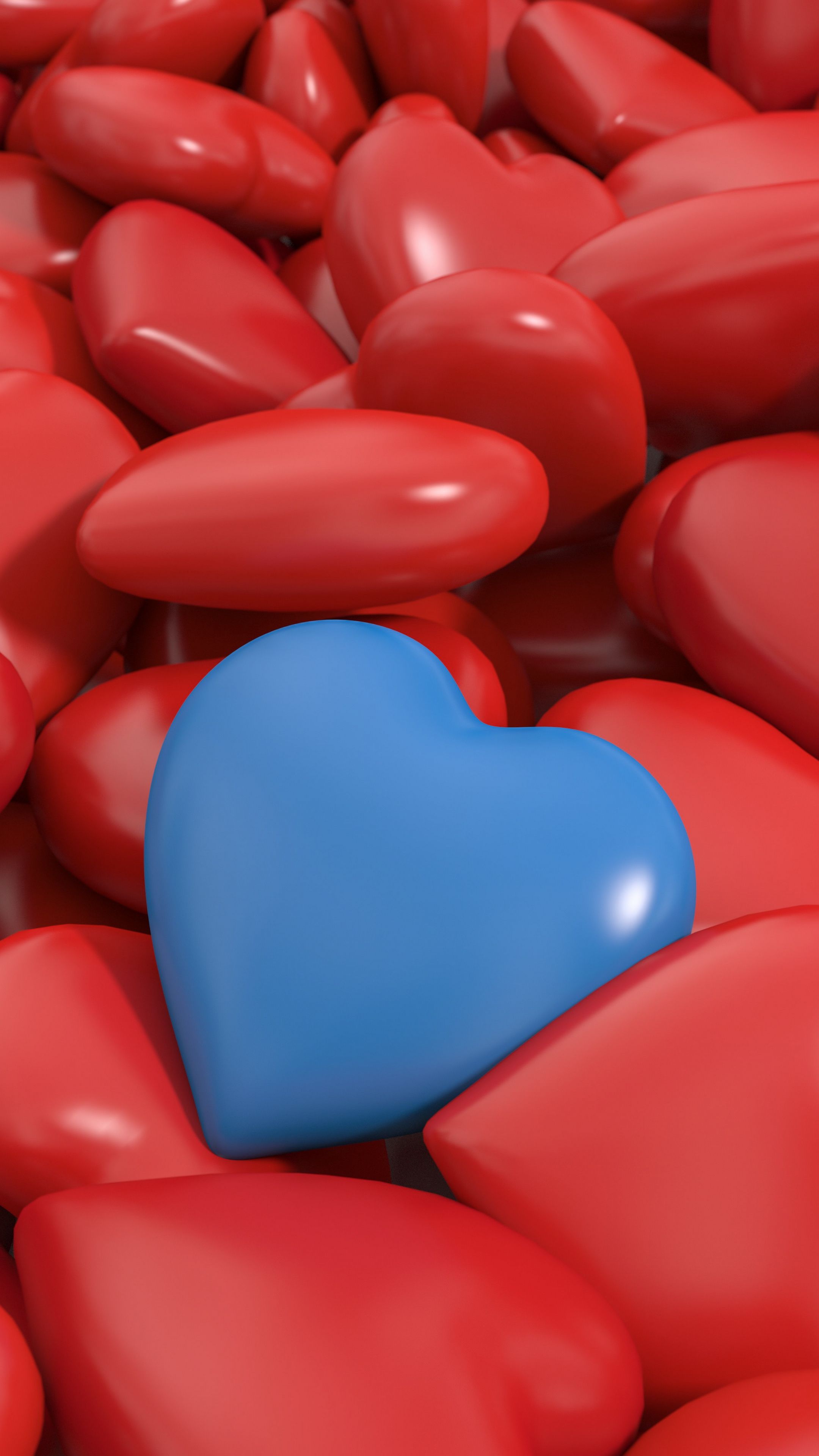 Red And Blue Heart Wallpapers