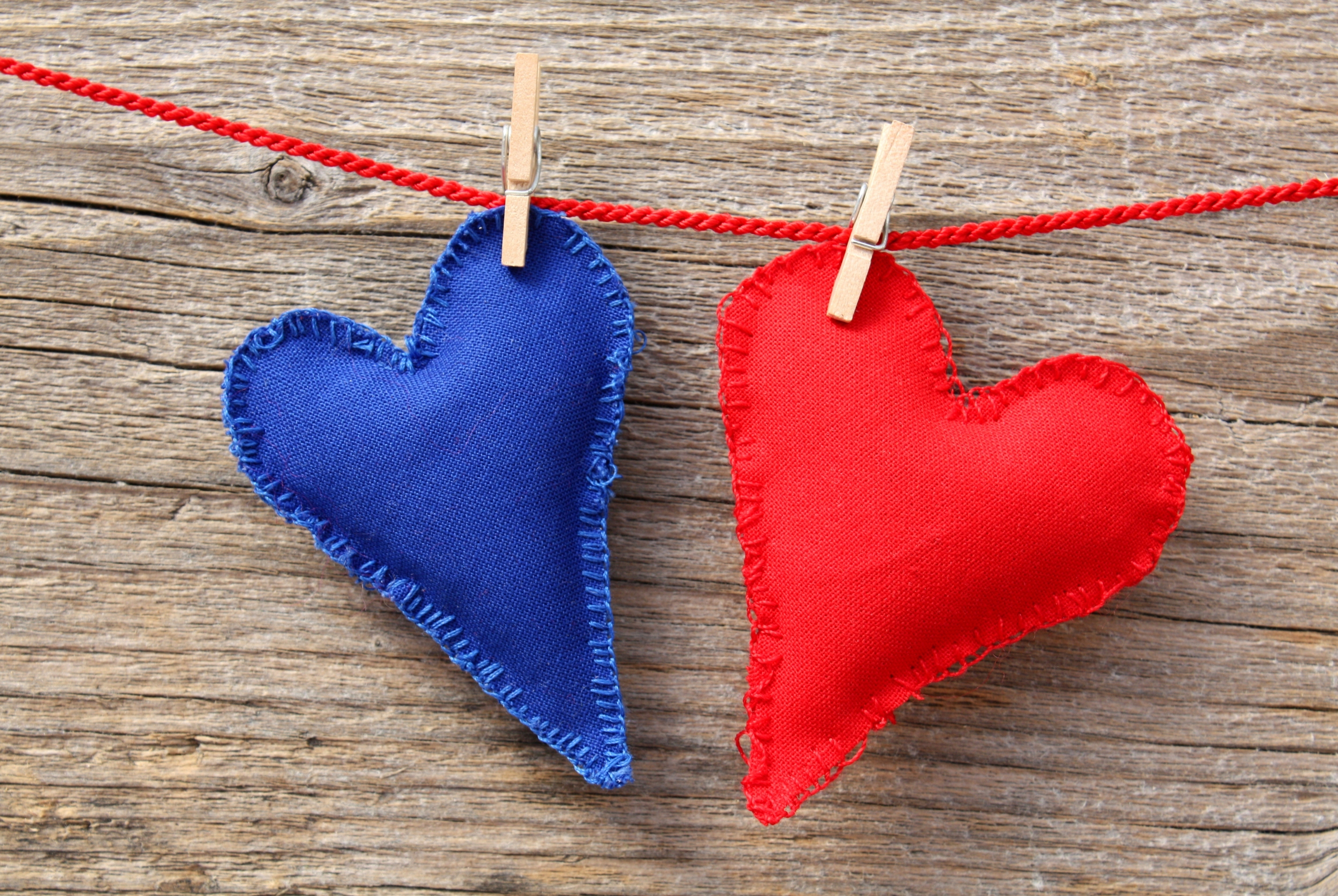 Red And Blue Heart Wallpapers