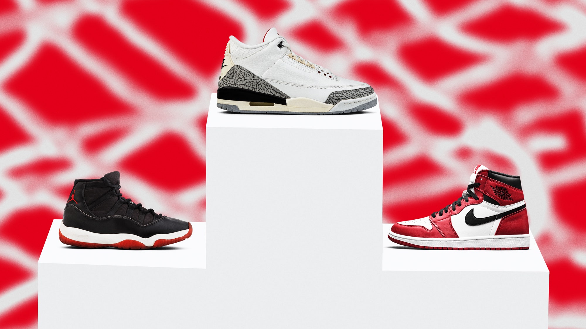 Red And White Jordan Shoes Wallpapers