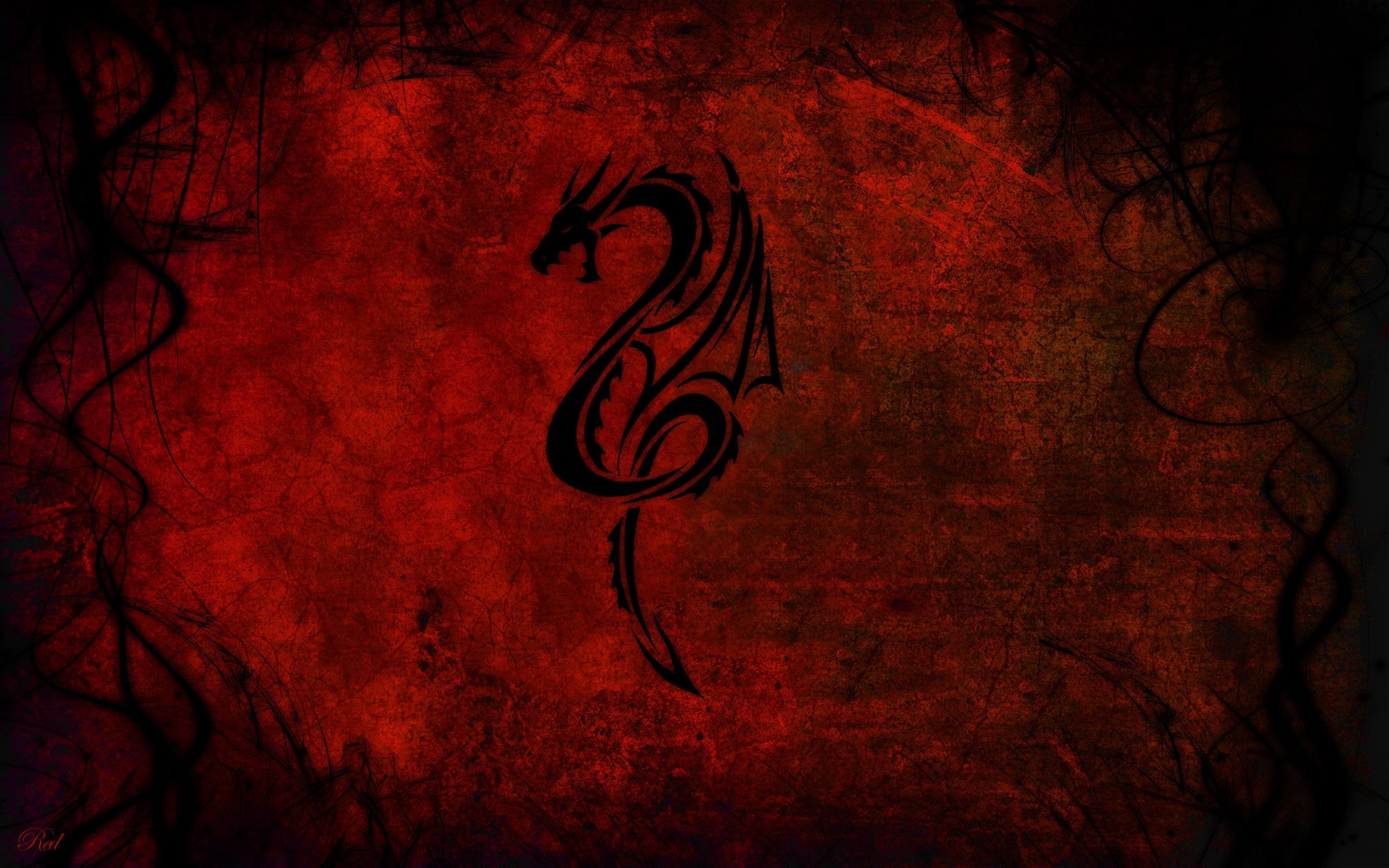 Red Black Dragon Wallpapers