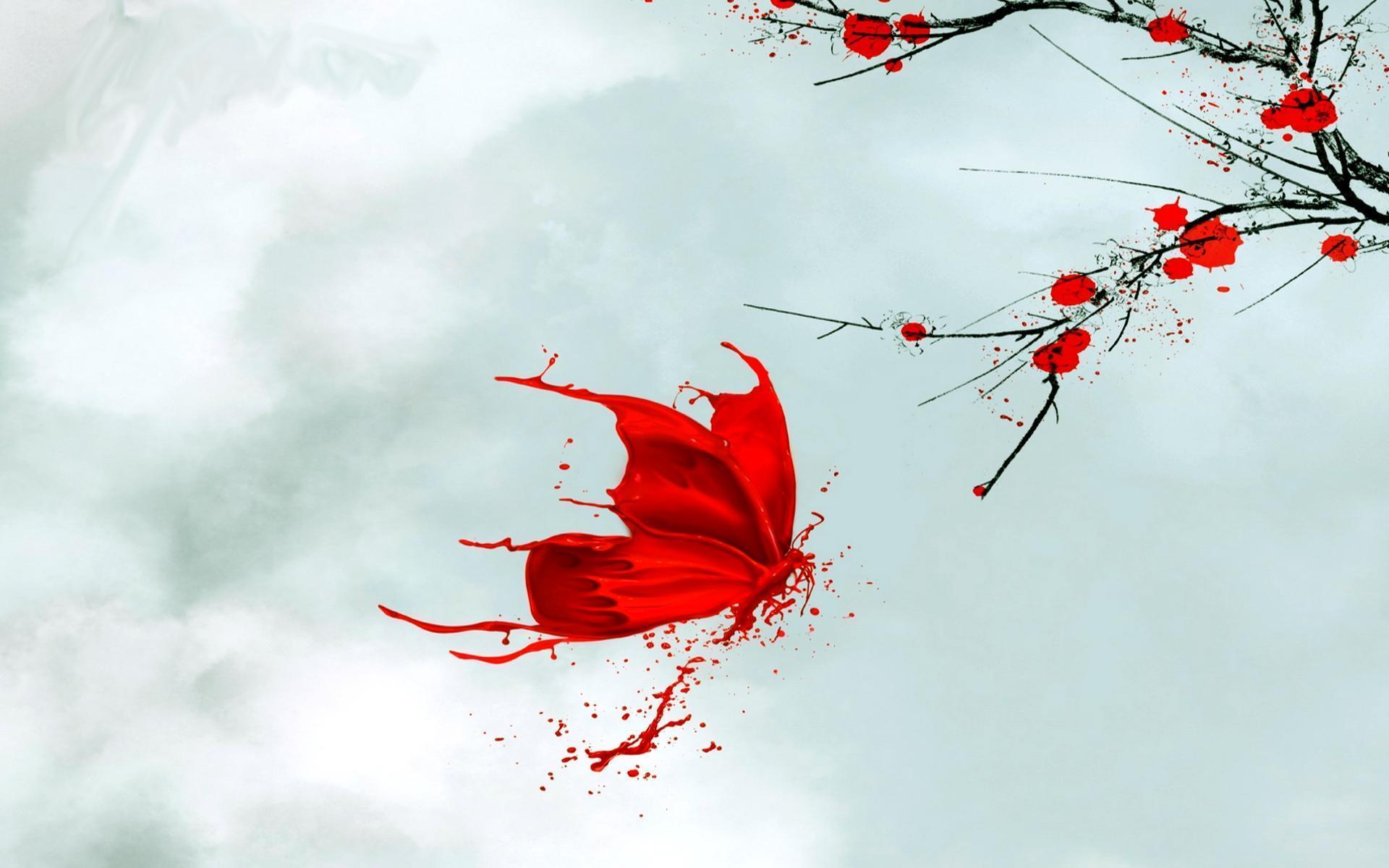 Red Butterfly Hd Wallpapers