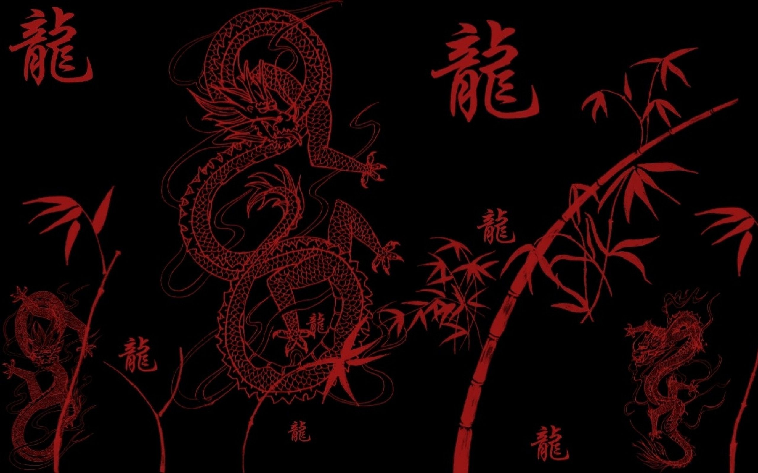 Red Chinese Dragon Aesthetic Wallpapers