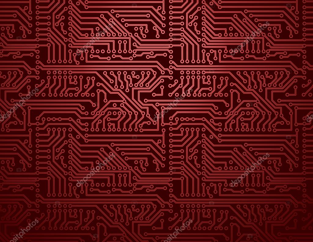 Red Circuit Board Wallpapers