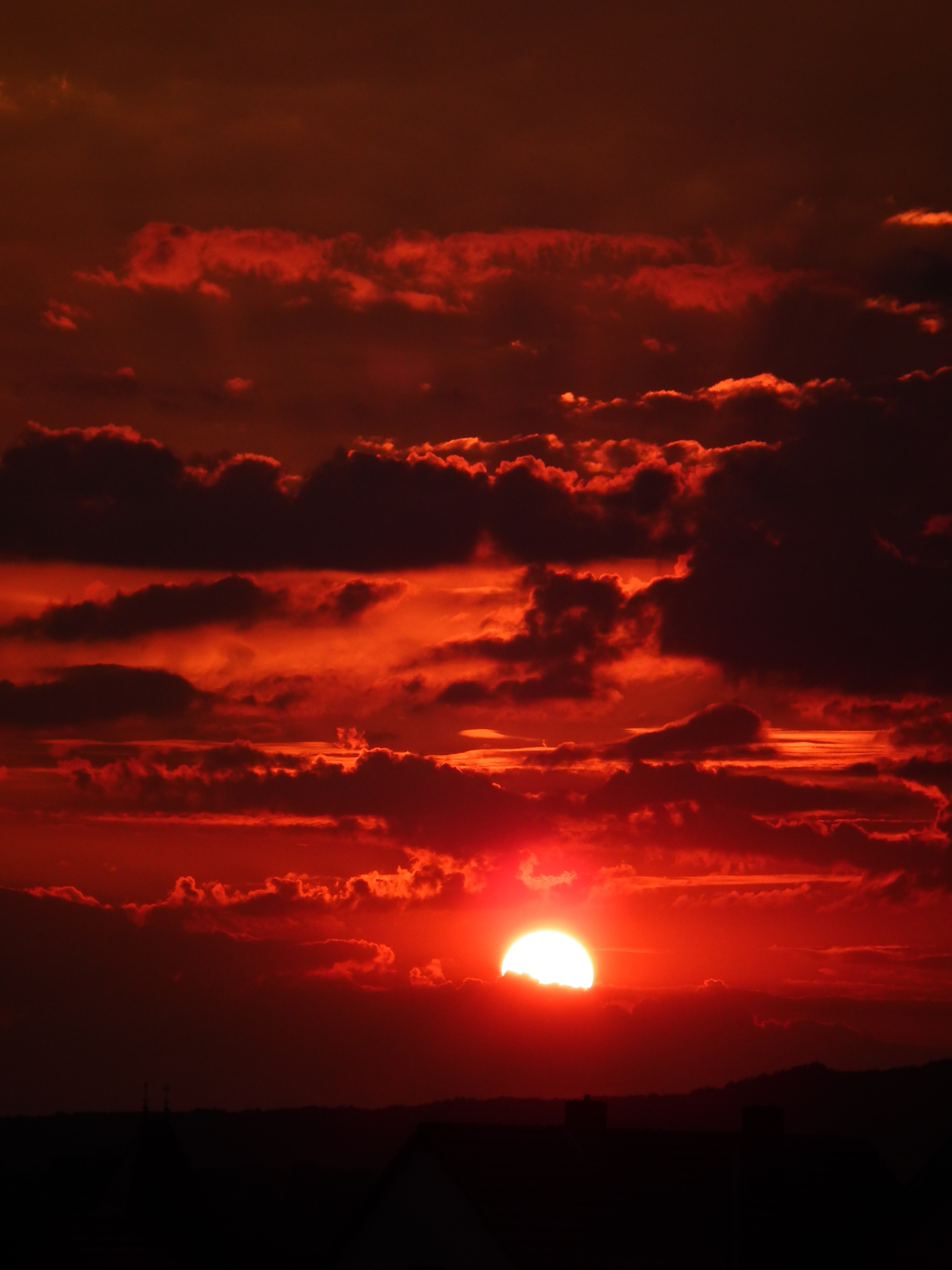 Red Cloudy Sky Sunset Wallpapers