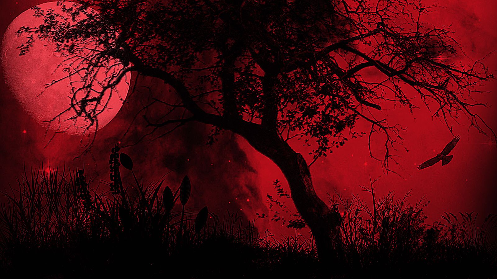 Red Creepy Background