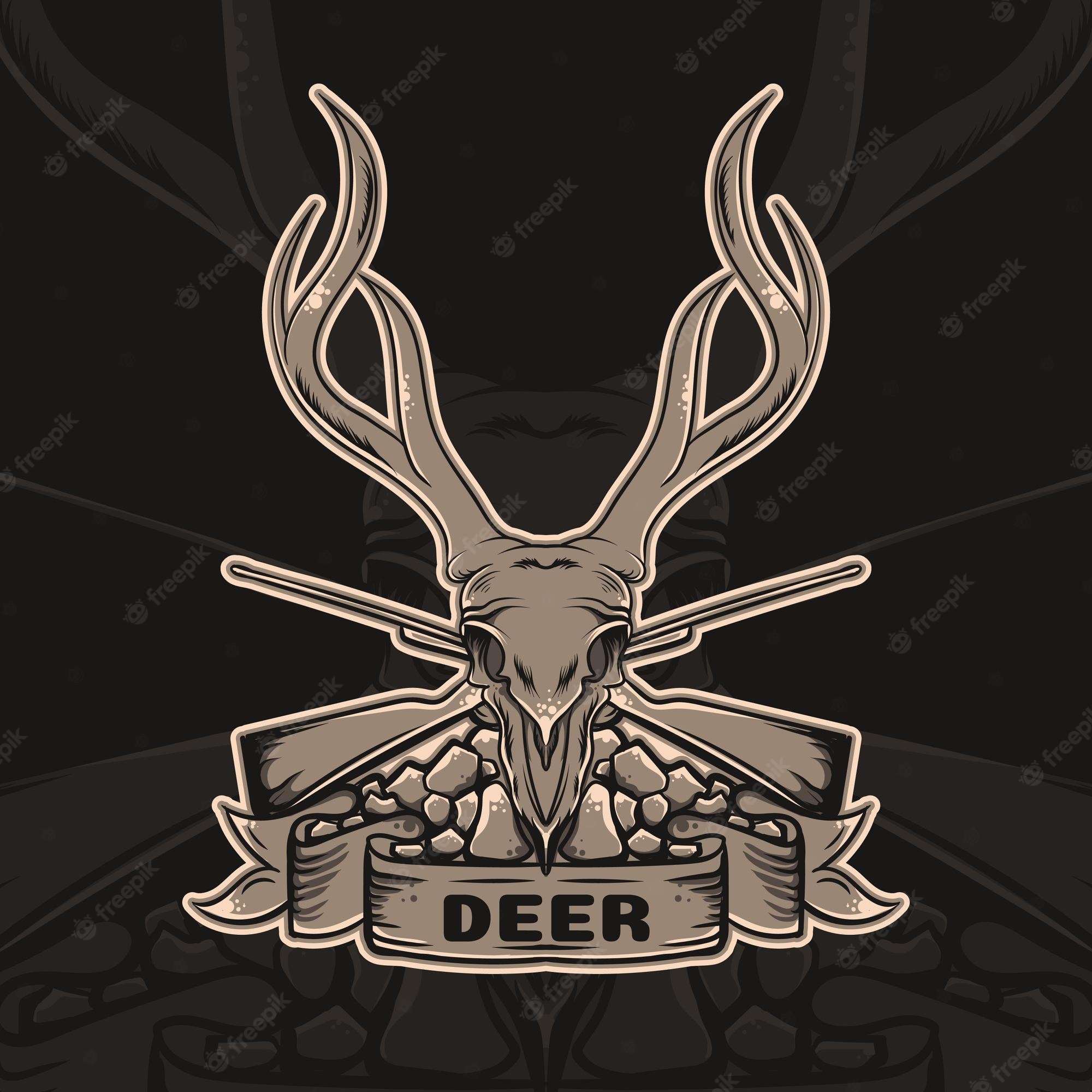 Red Deer Skull Wallpapers