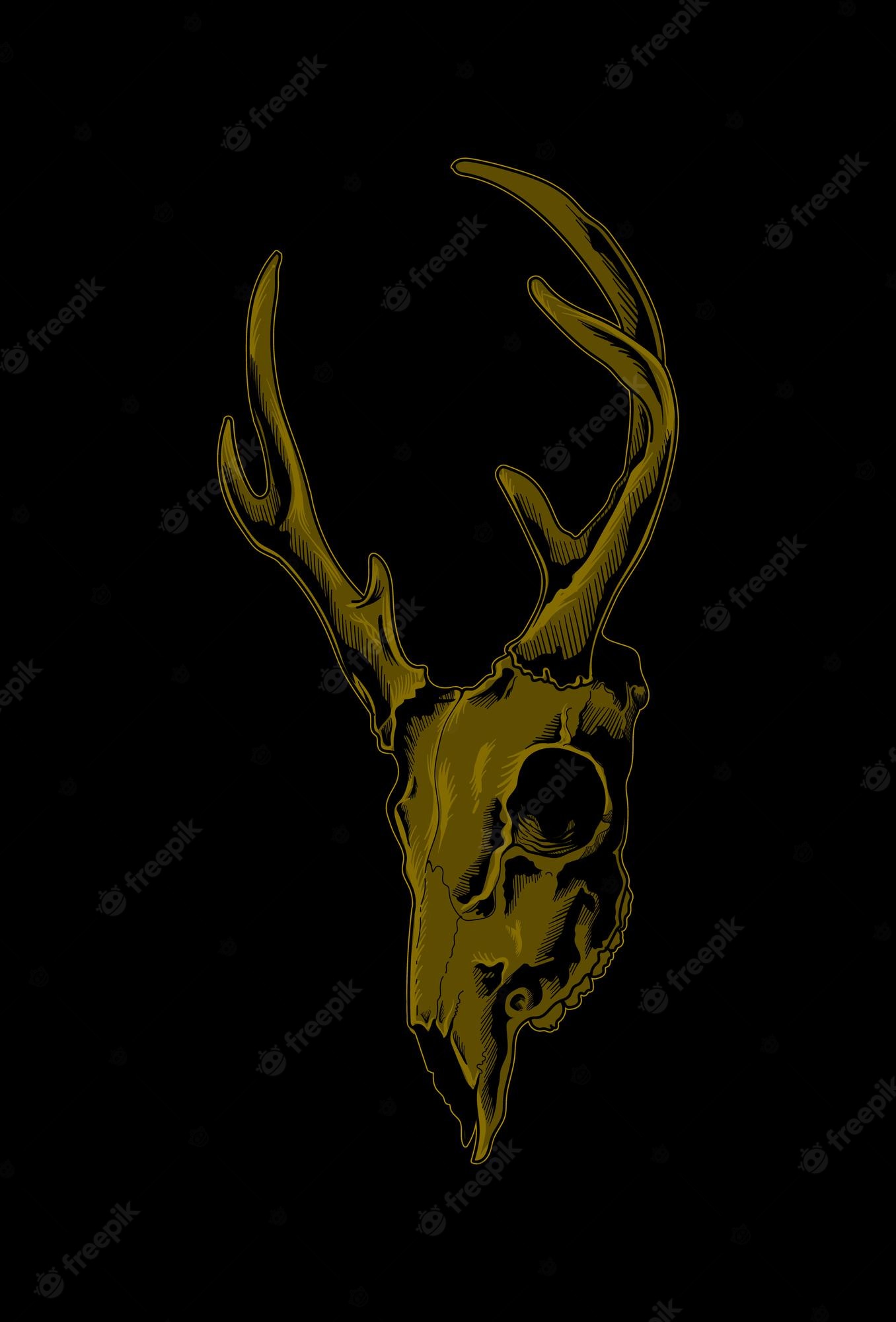 Red Deer Skull Wallpapers