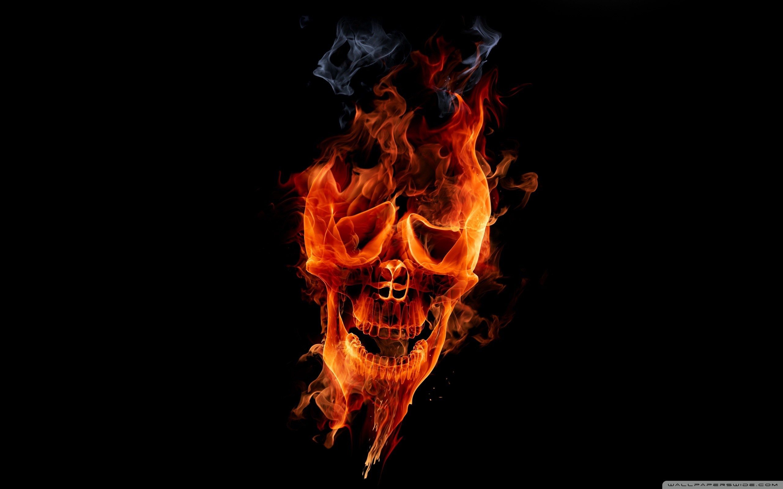 Red Flame Skull Wallpapers