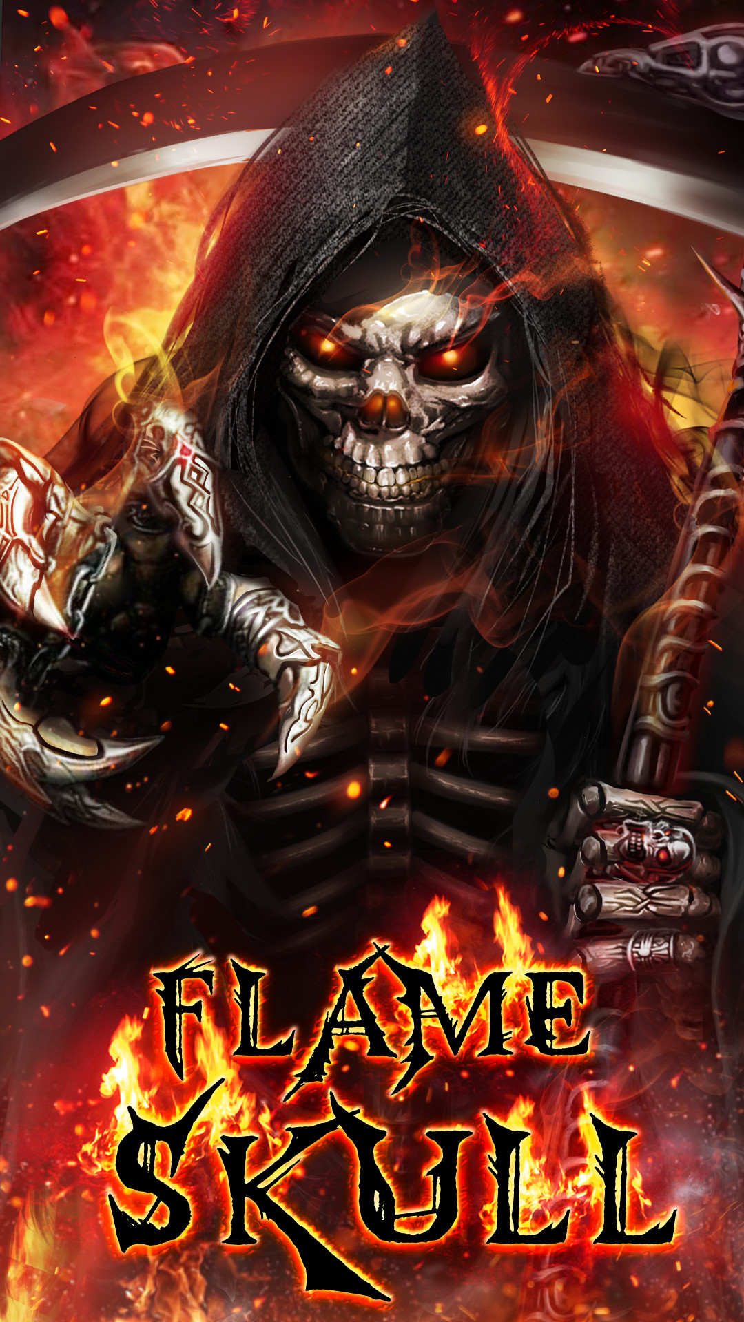 Red Flame Skull Wallpapers