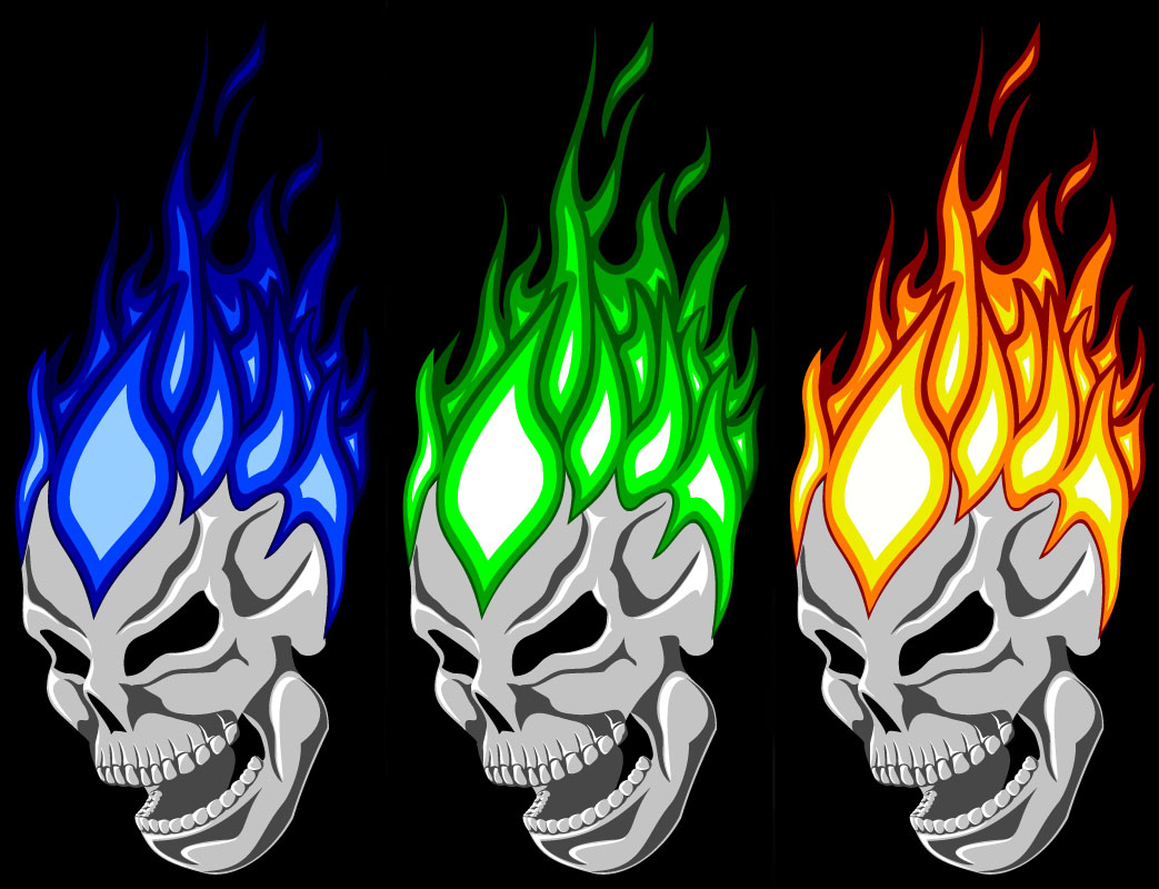 Red Flame Skull Wallpapers