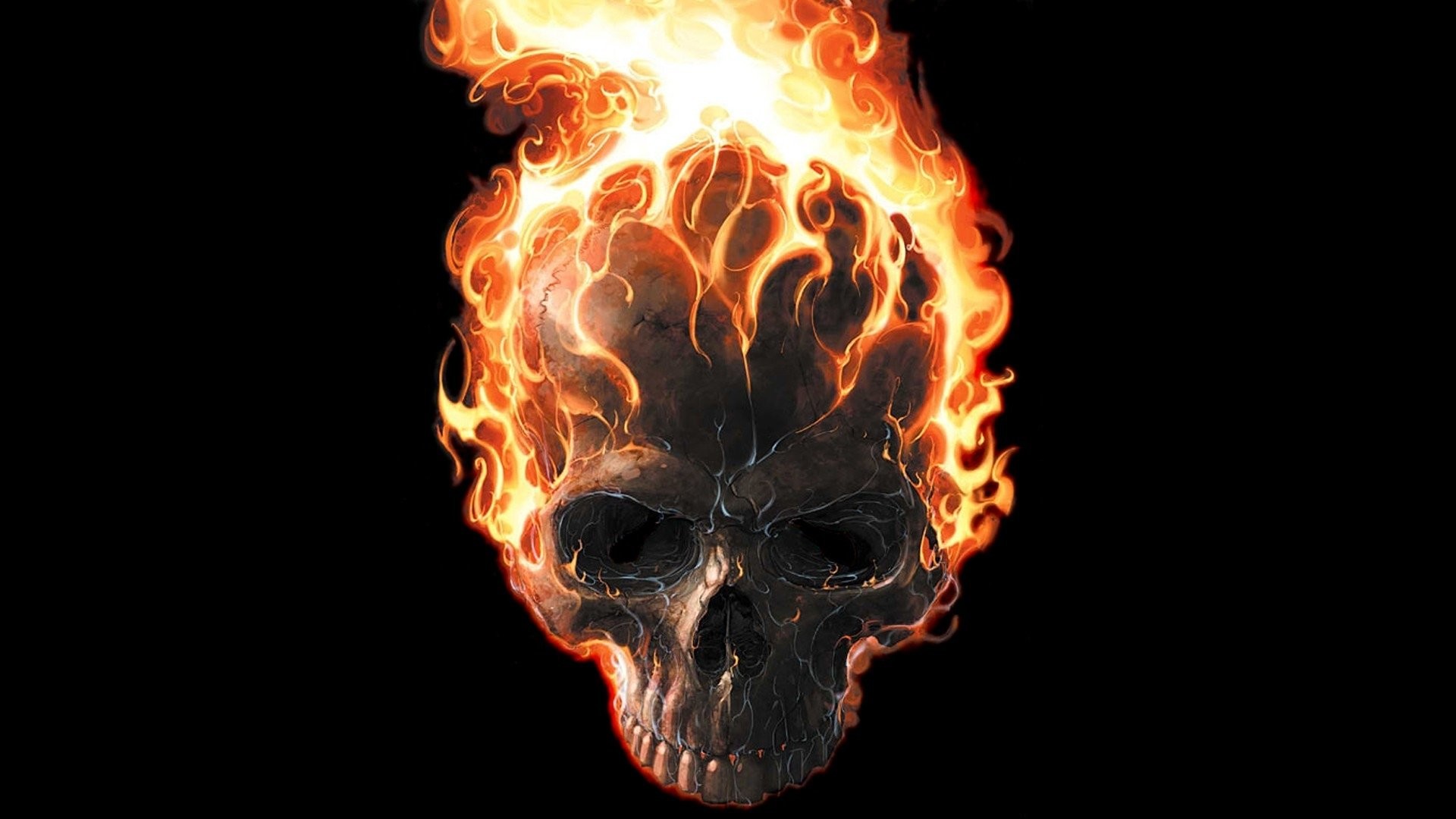 Red Flame Skull Wallpapers