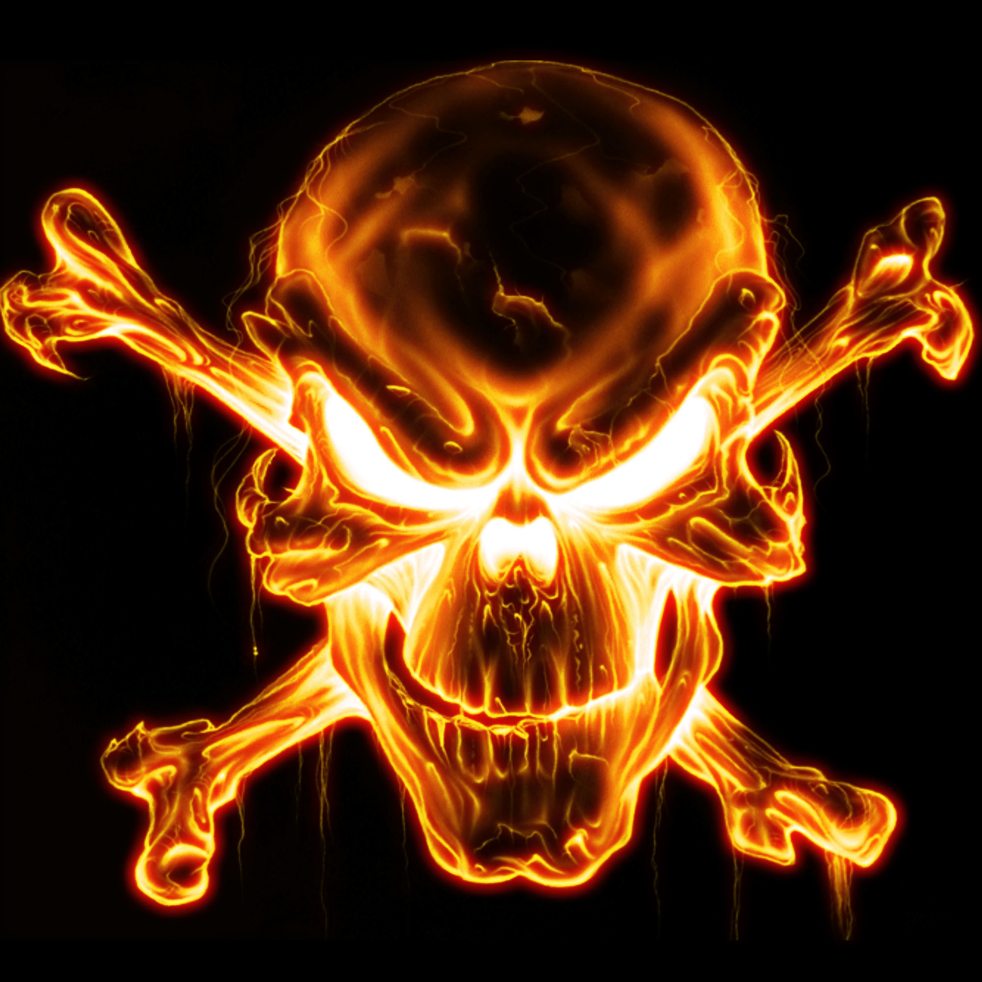 Red Flame Skull Wallpapers