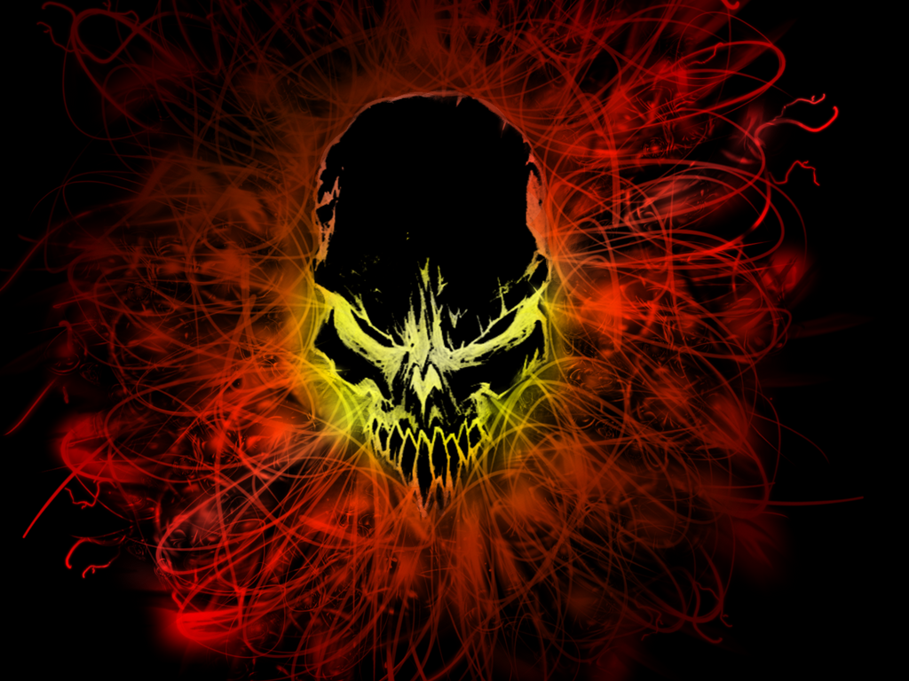 Red Flame Skull Wallpapers