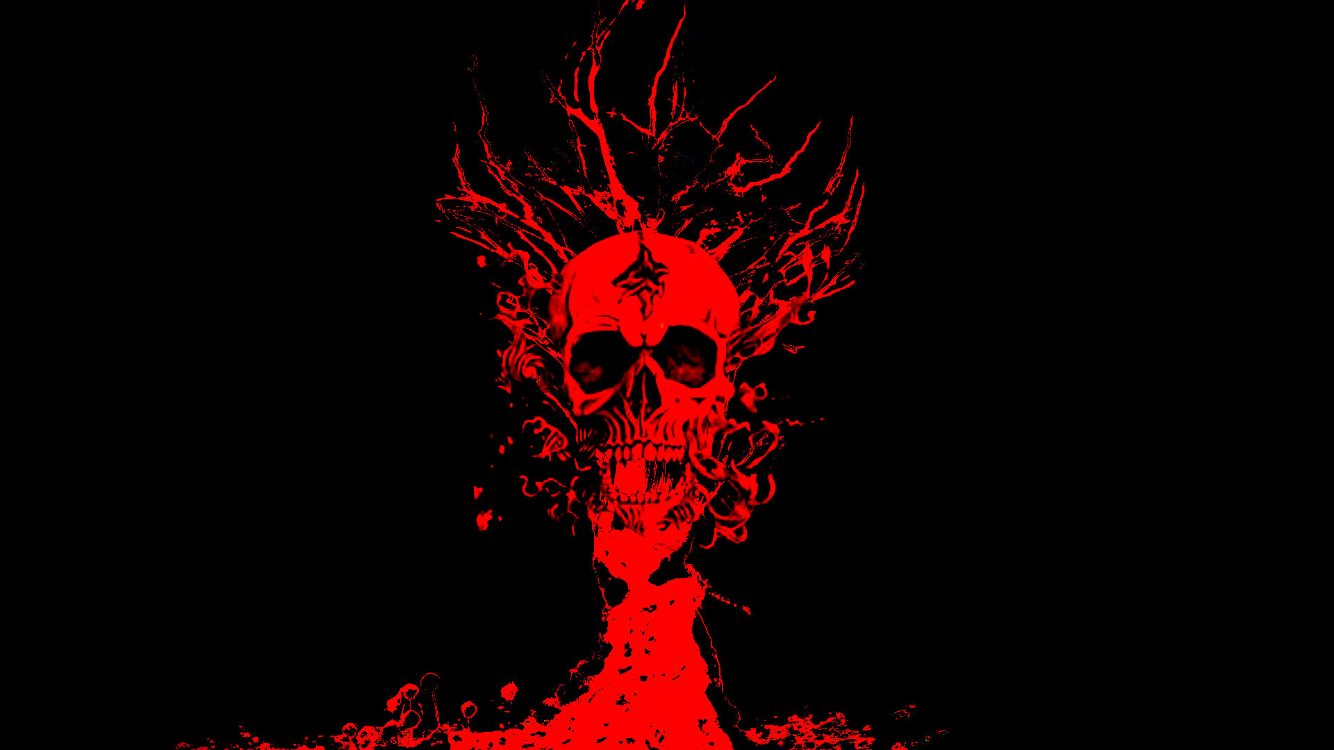 Red Flame Skull Wallpapers