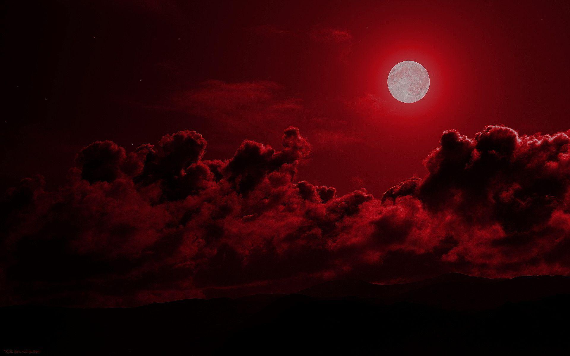 Red Full Moon Wallpapers