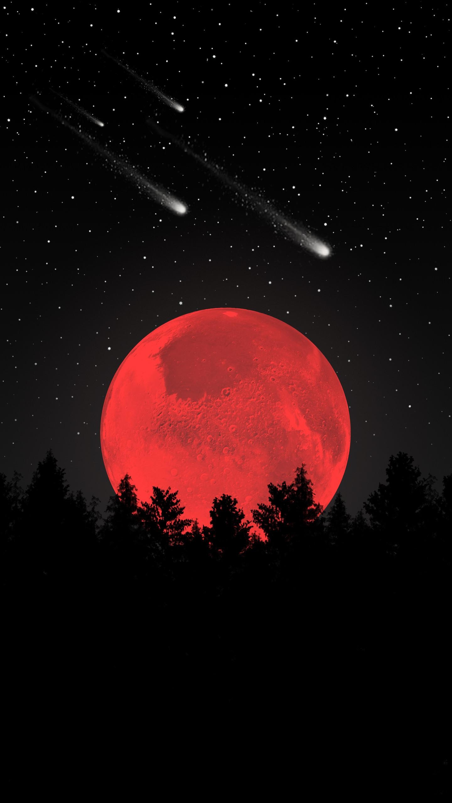 Red Full Moon Wallpapers