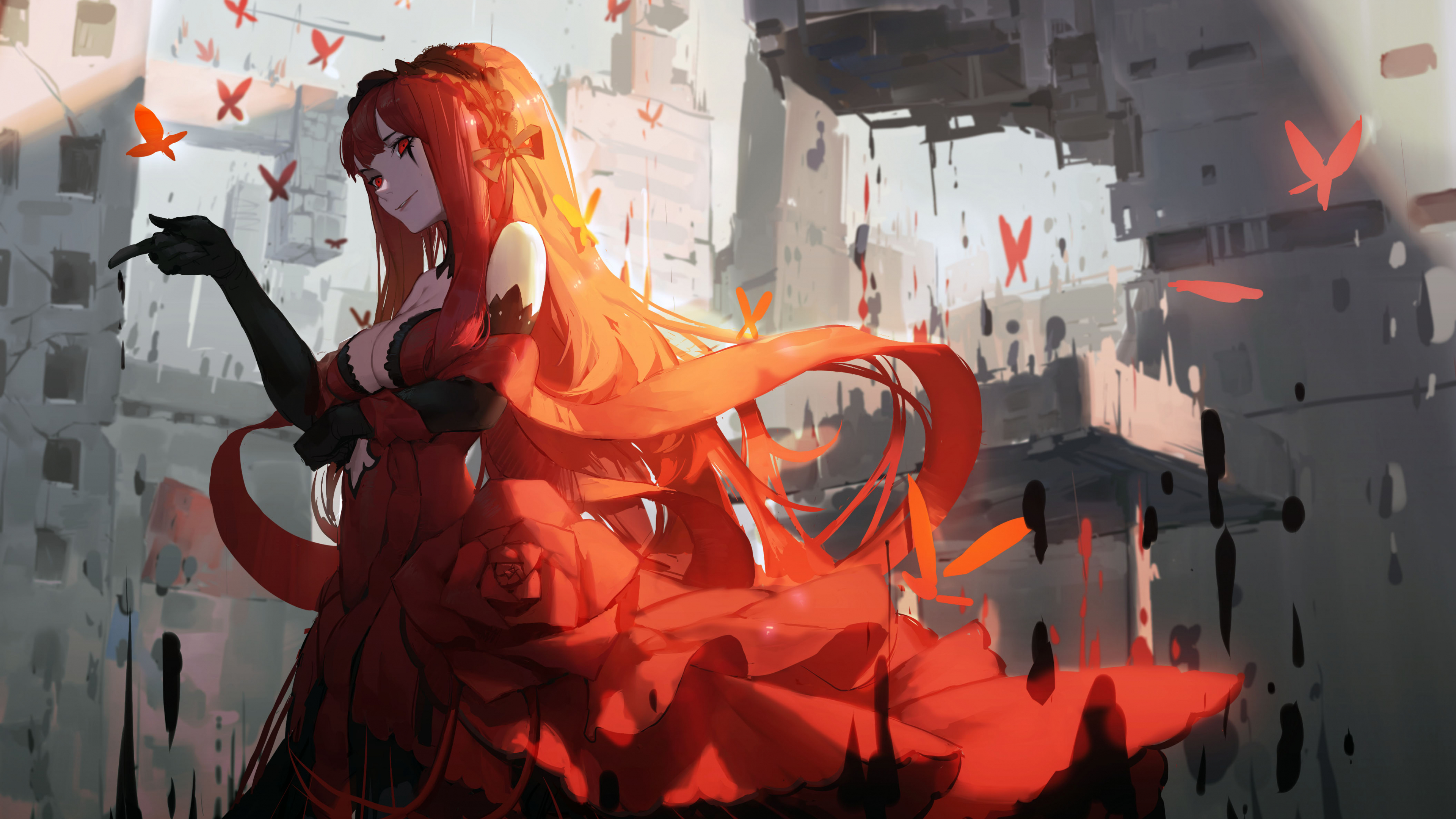 Red Hair Anime Girl Wallpapers