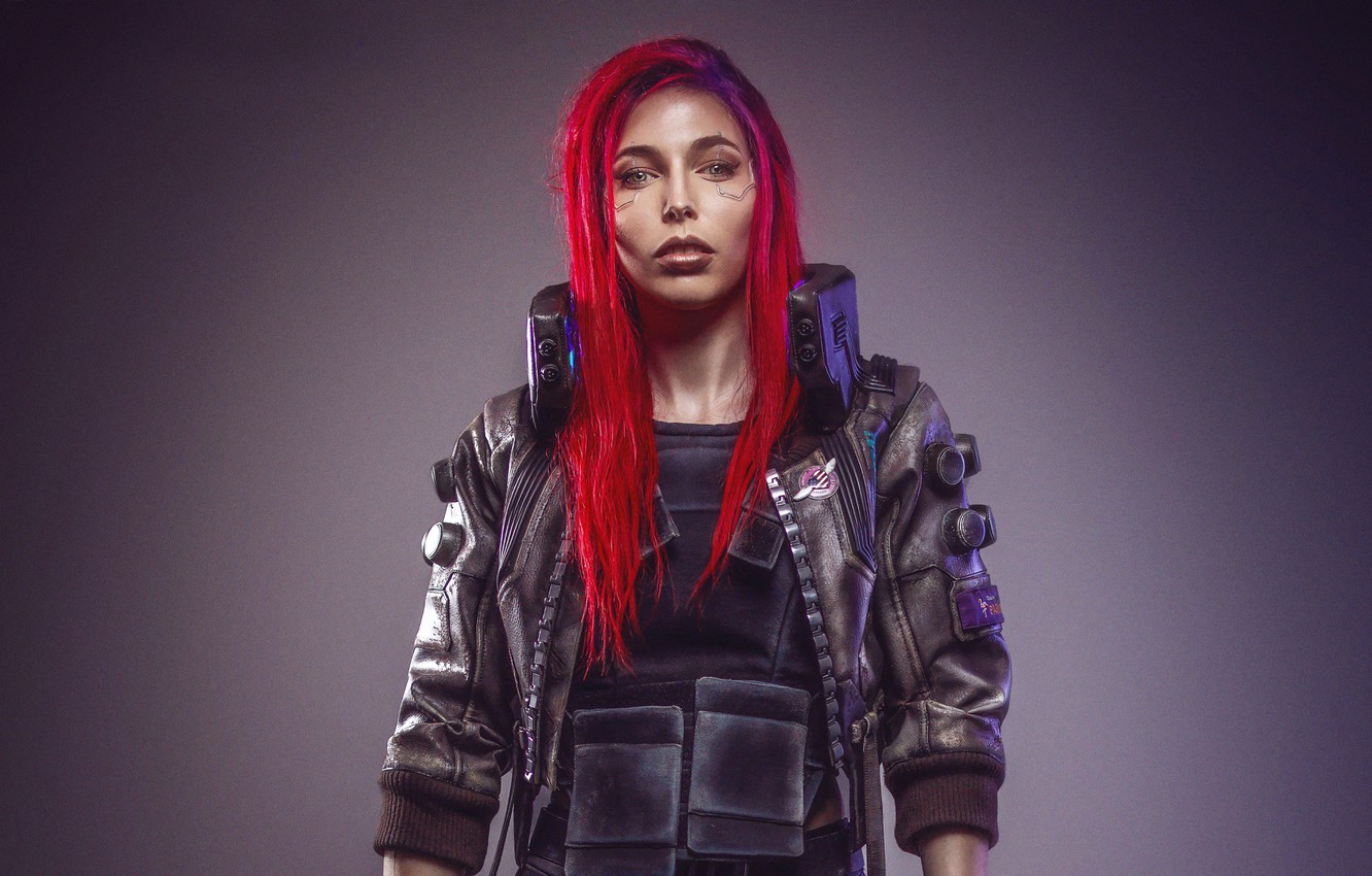 Red Hair Cyberpunk Girl Wallpapers